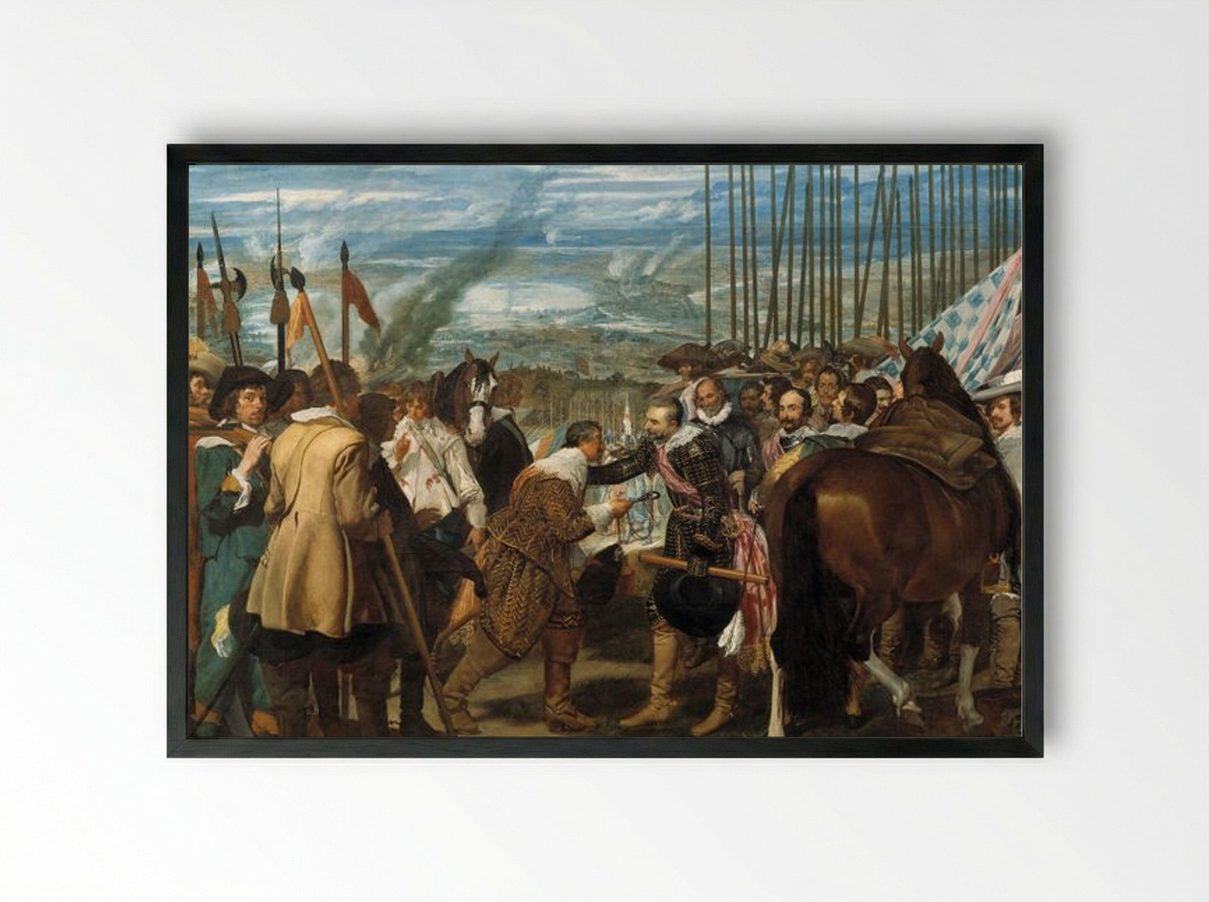 The Surrender of Breda - Diego Velázquez - Framed Print Black