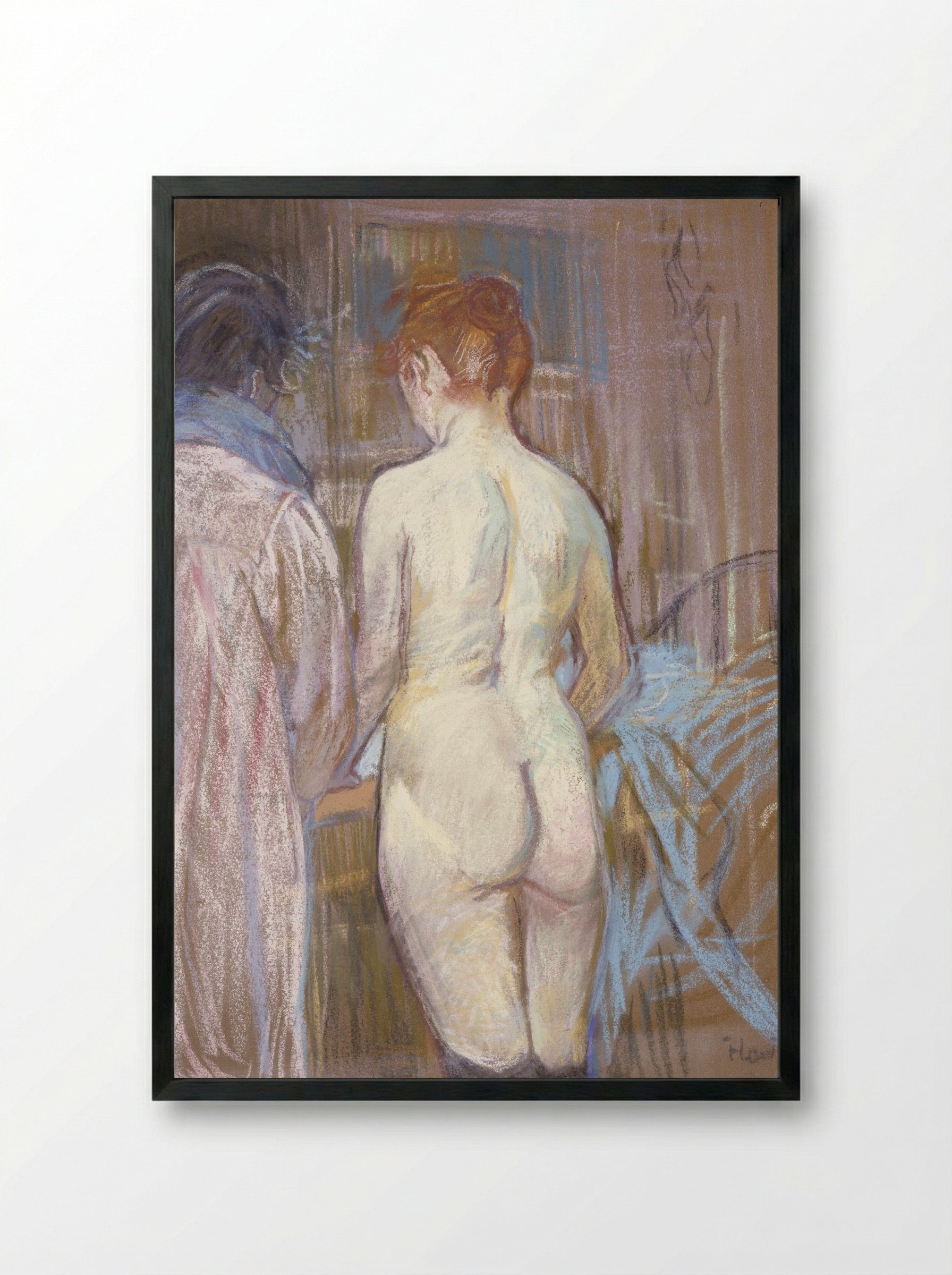 Prostitutes (Femmes de Maison) - Henri de Toulouse-Lautrec - Framed Print Black