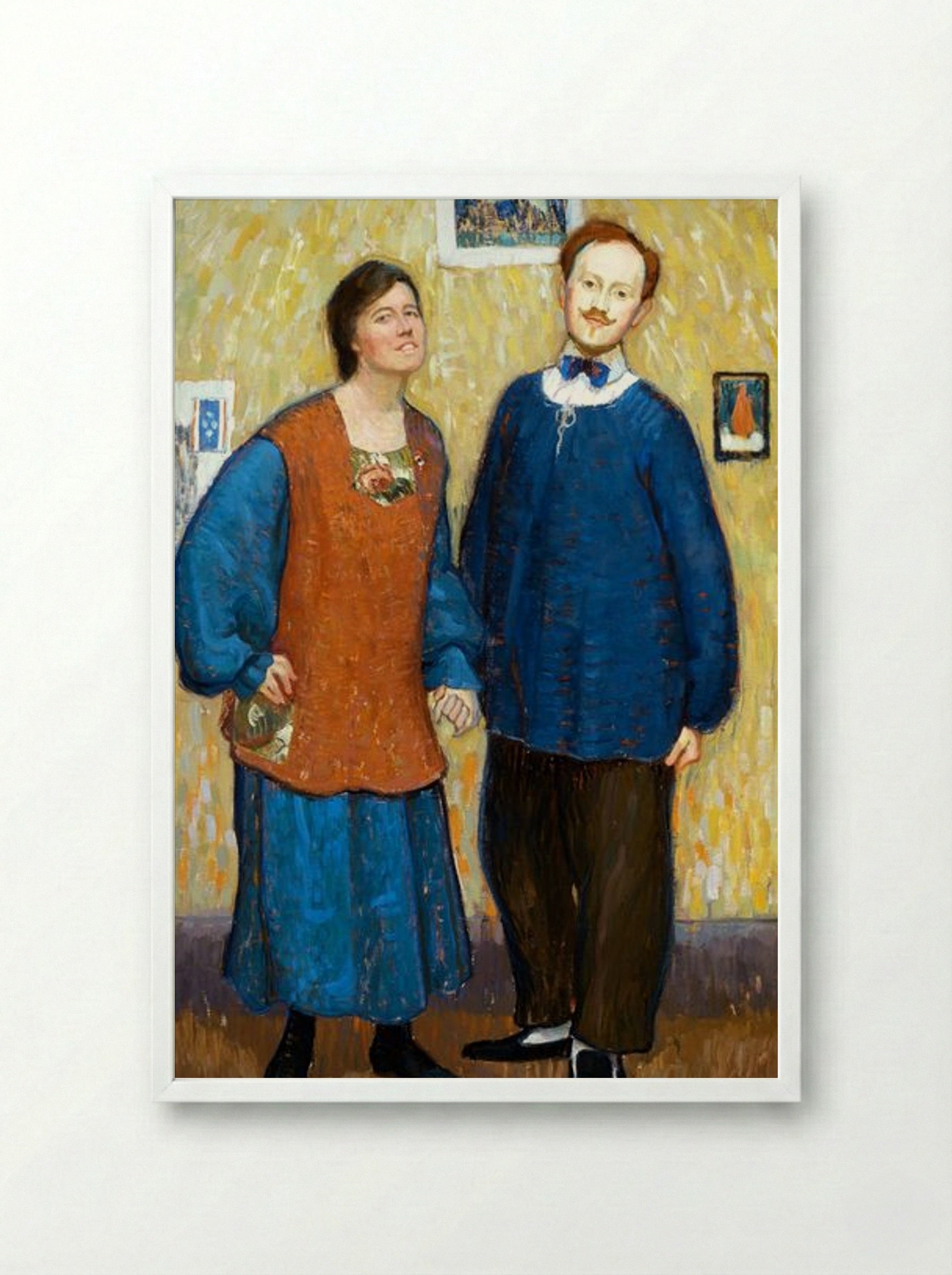 We Don't Know Where We're Going, But We're On The Way - Edouard Antonin Vysekal - Framed Print White