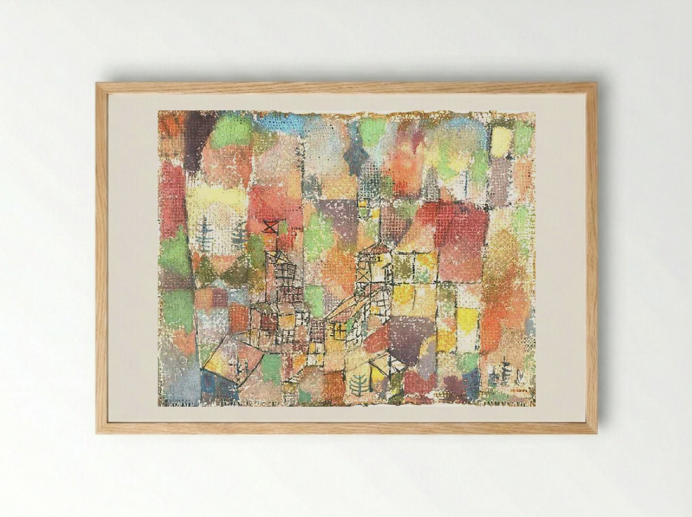 Two Country Houses - Paul Klee - Framed Print Wood