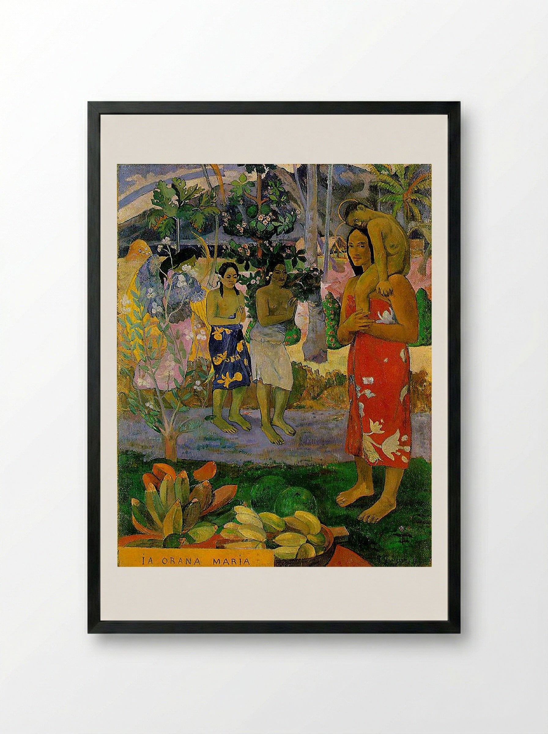 Ia Orana Maria (We Hail Thee Mary) - Paul Gauguin - Framed Print Black
