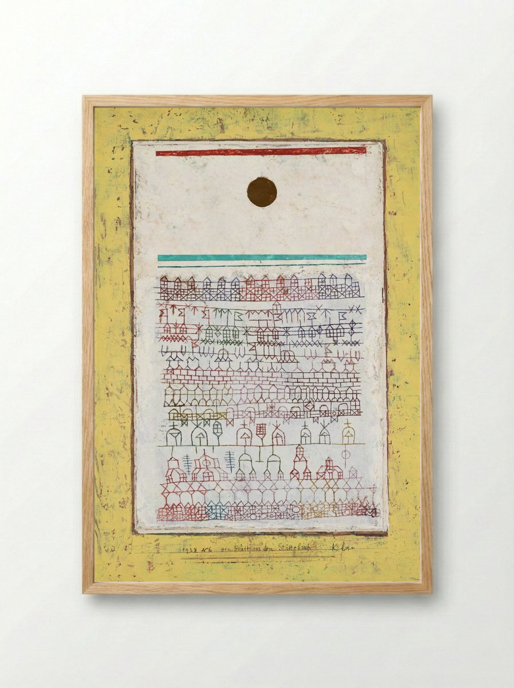 A Sheet from the City Book - Paul Klee - Framed Print Wood