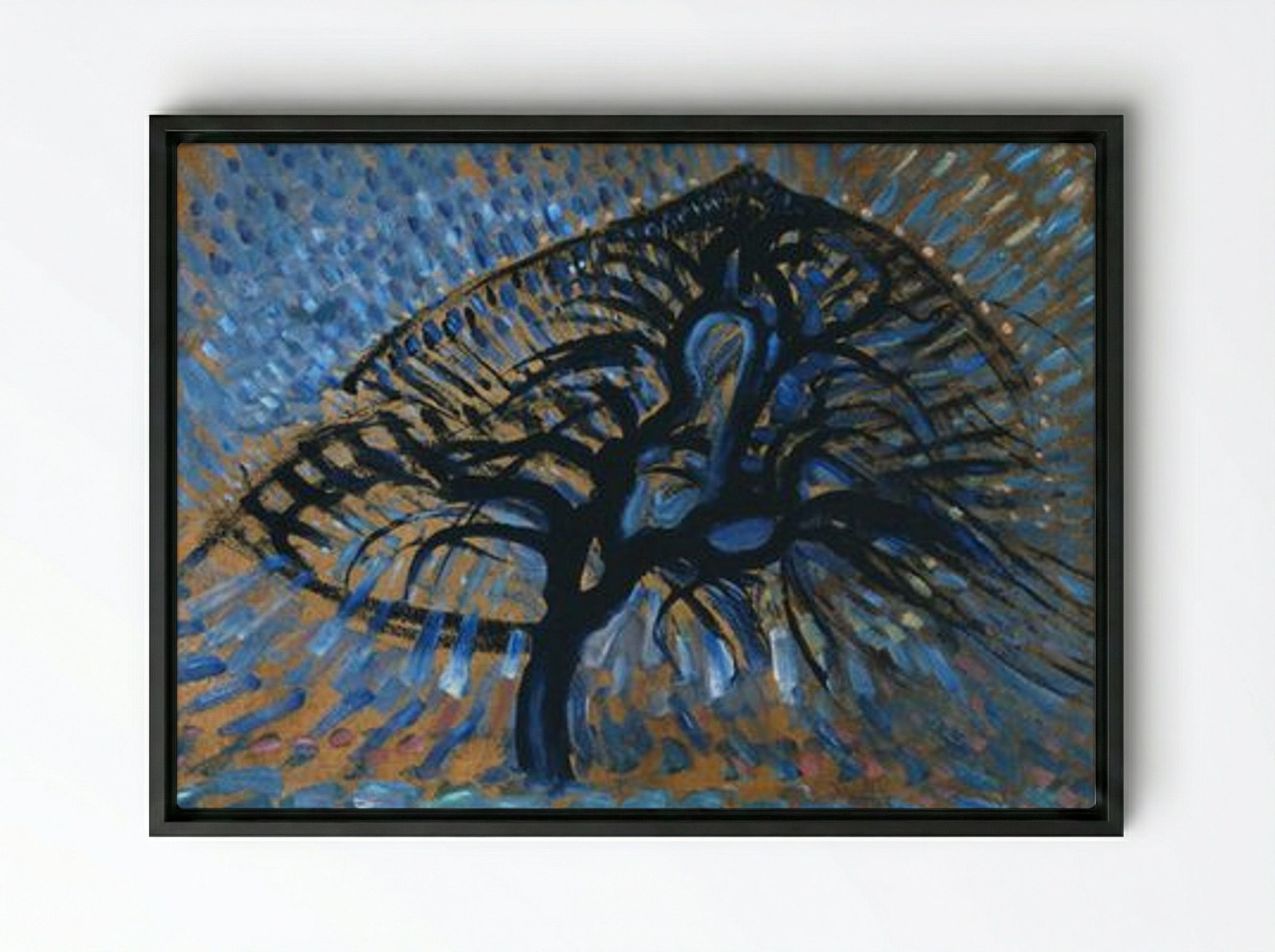 Apple Tree - Piet Mondrian - Framed Canvas Black