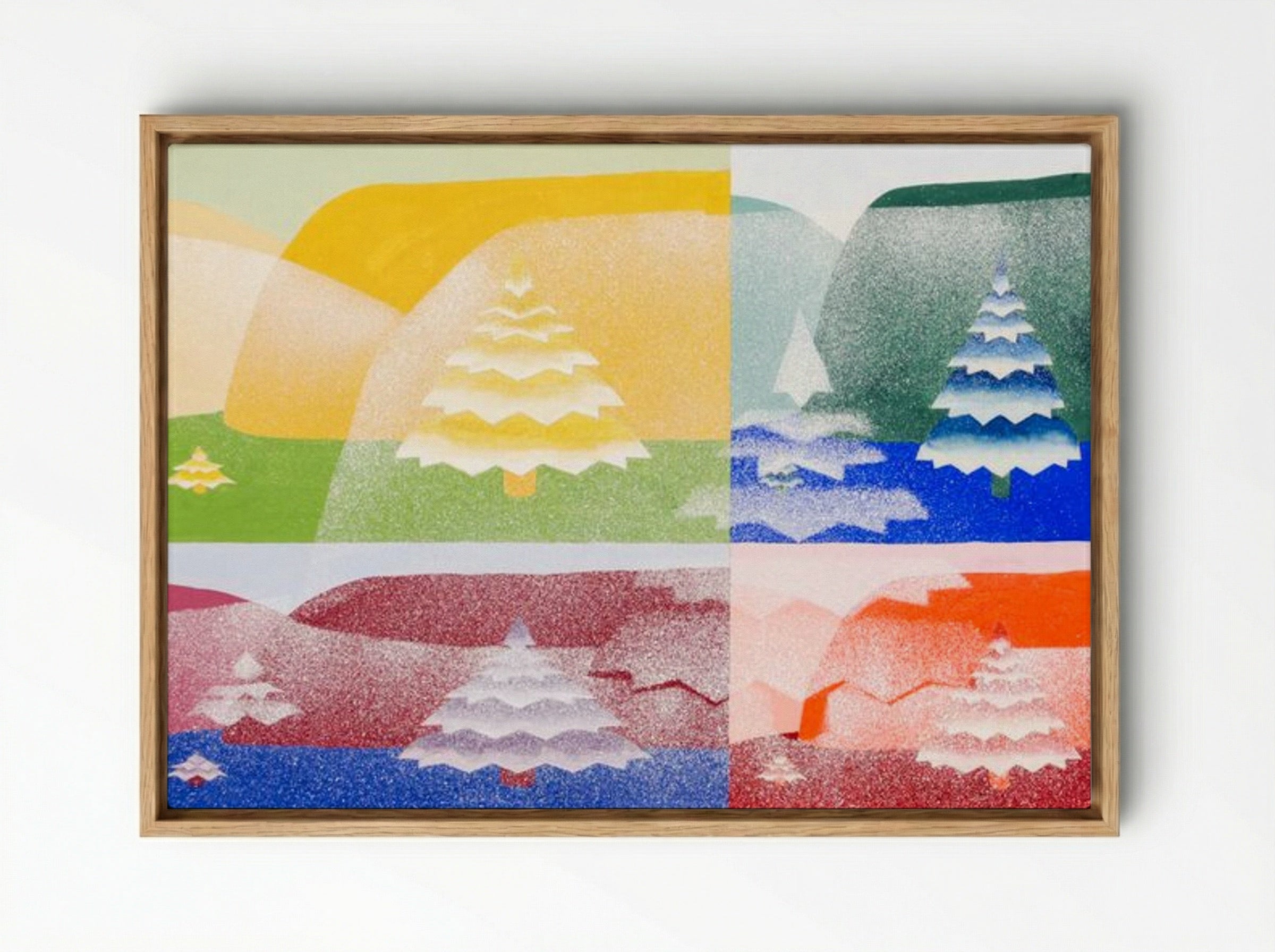 Trees, from 'The Mathematical Basis of the Arts' - Joseph Schillinger - Framed Canvas Wood