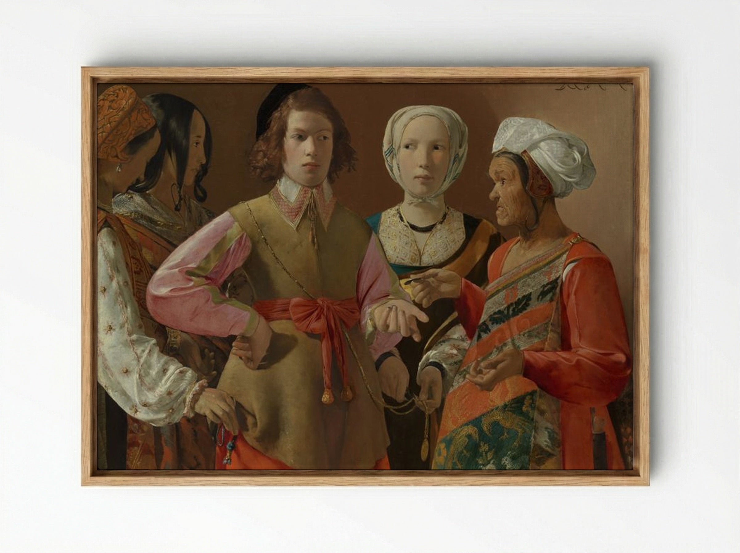 The Fortune Teller - Georges de La Tour - Framed Canvas Wood