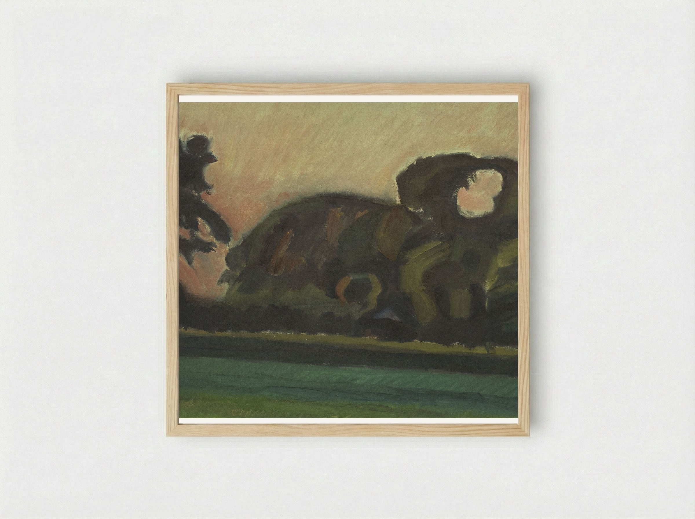 Landscape after Sunset - Harald Giersing - Framed Print Wood