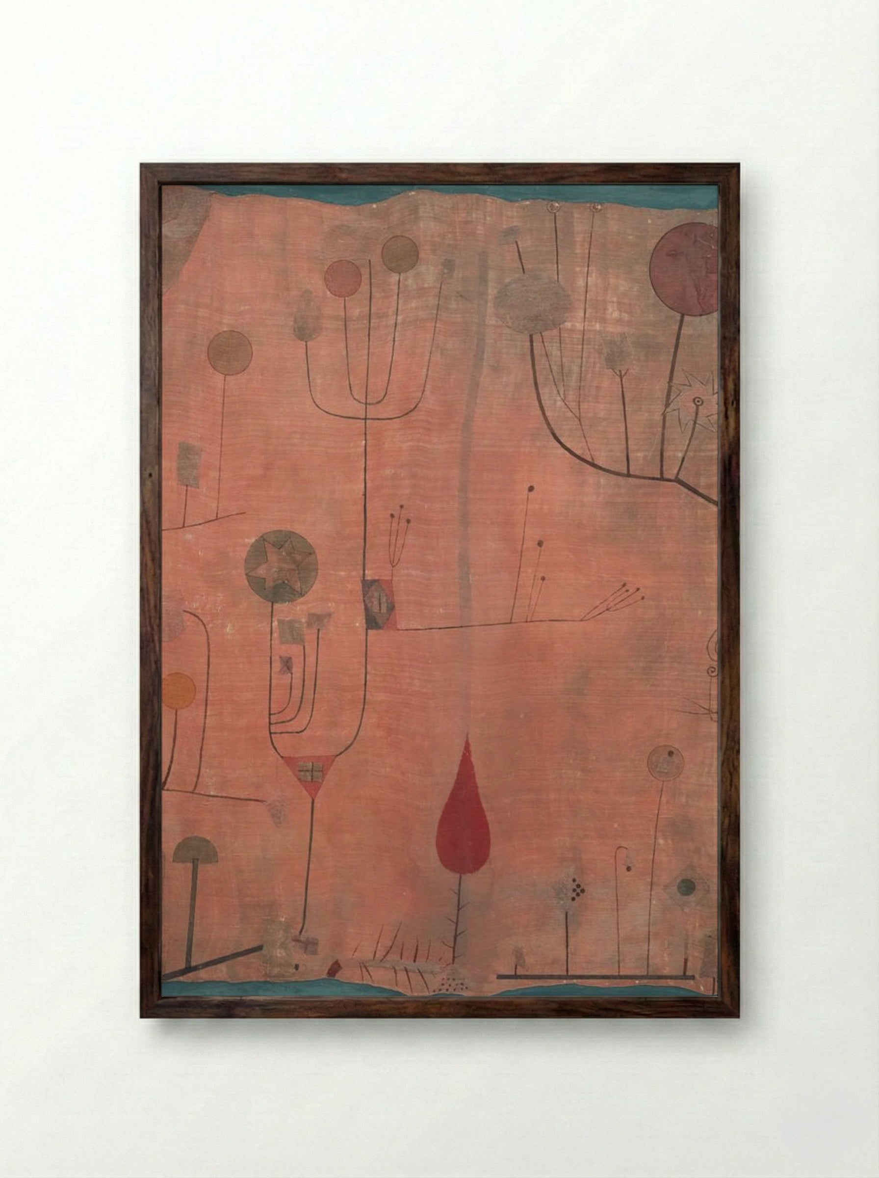 Fruits - Paul Klee - Framed Print Dark Wood