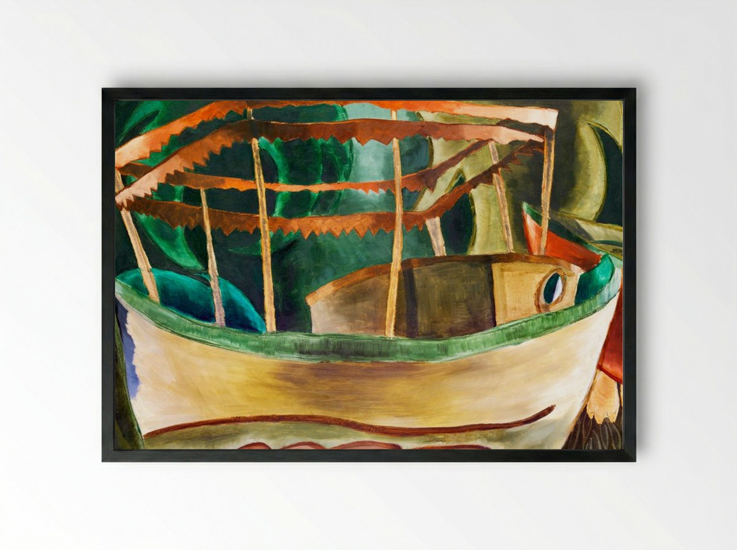 Fishboat - Arthur Dove - Framed Print Black