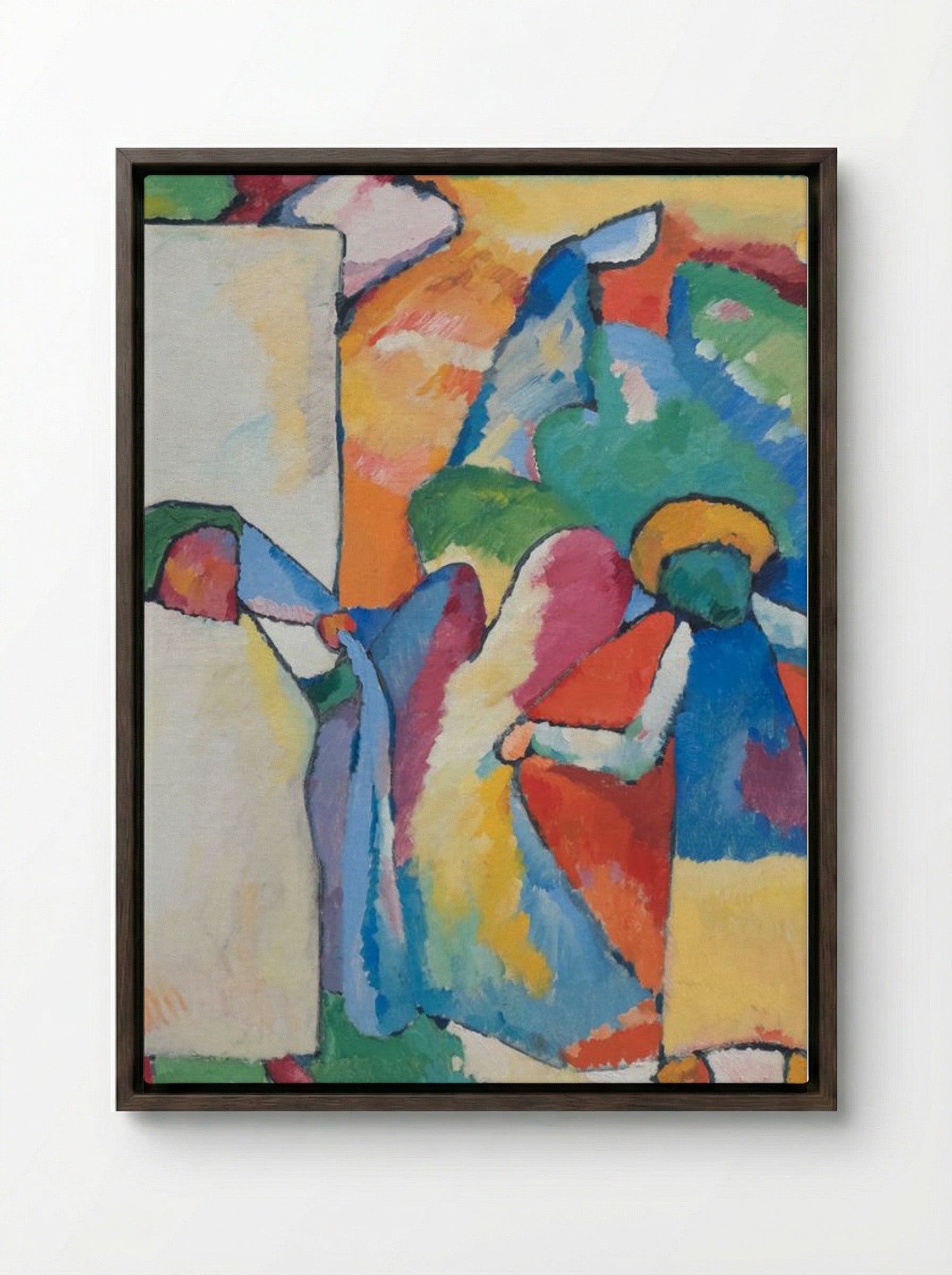 Improvisation 6 (African) - Wassily Kandinsky - Framed Canvas Dark Wood