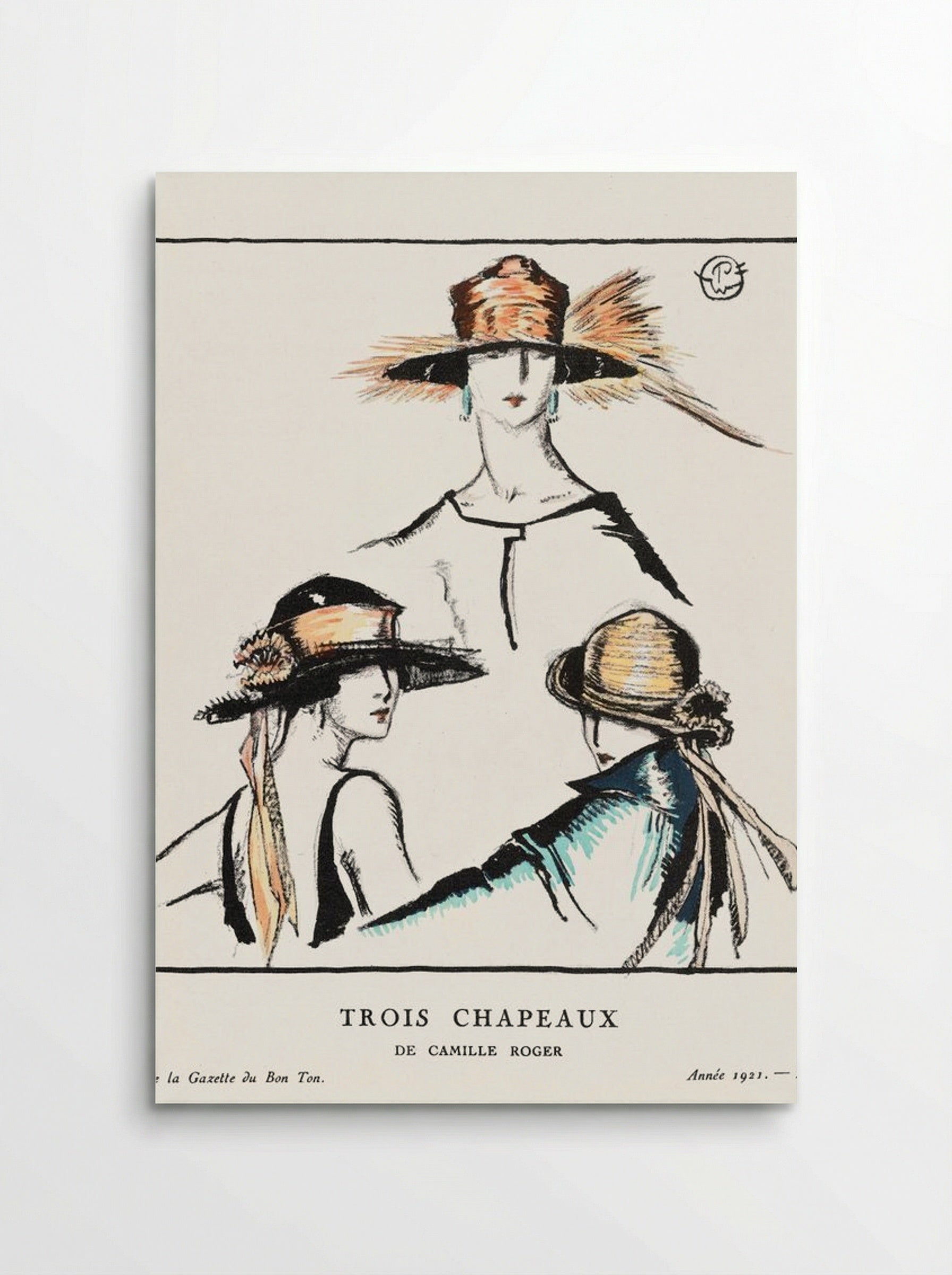 Trois Chapeaux (Three Hats) - Porter Woodruff - Poster