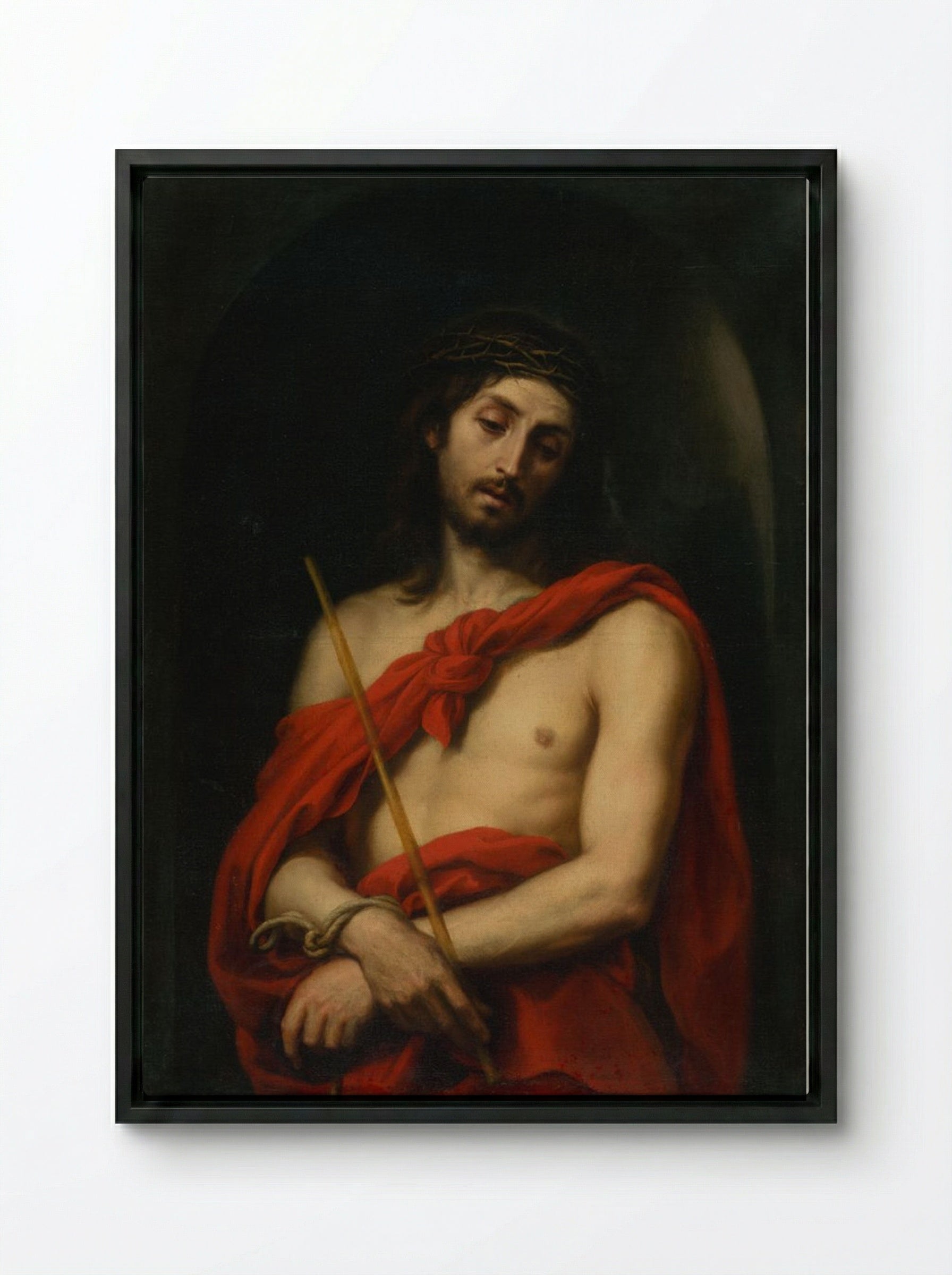 Ecce Homo - Bartolomé Esteban Murillo - Framed Canvas Black