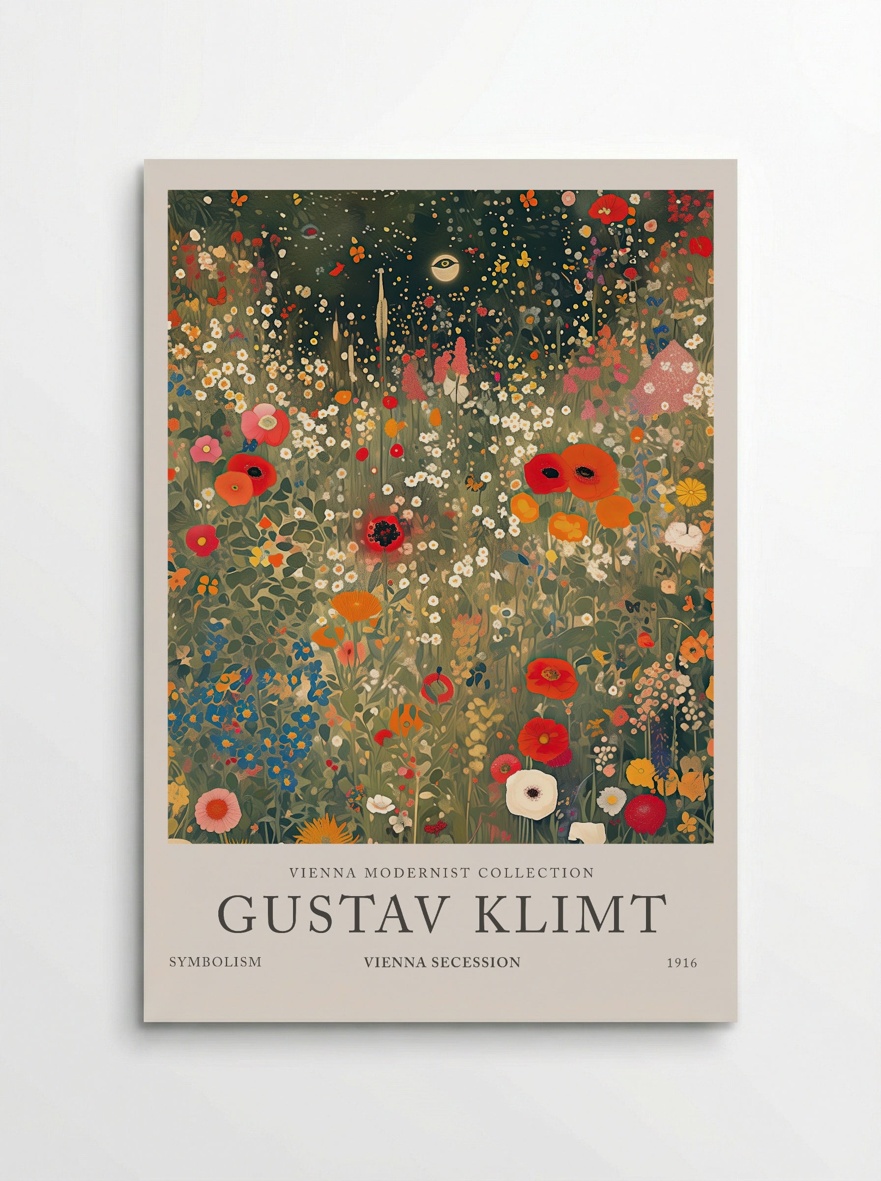 Crimson Field in Bloom – Gustav Klimt