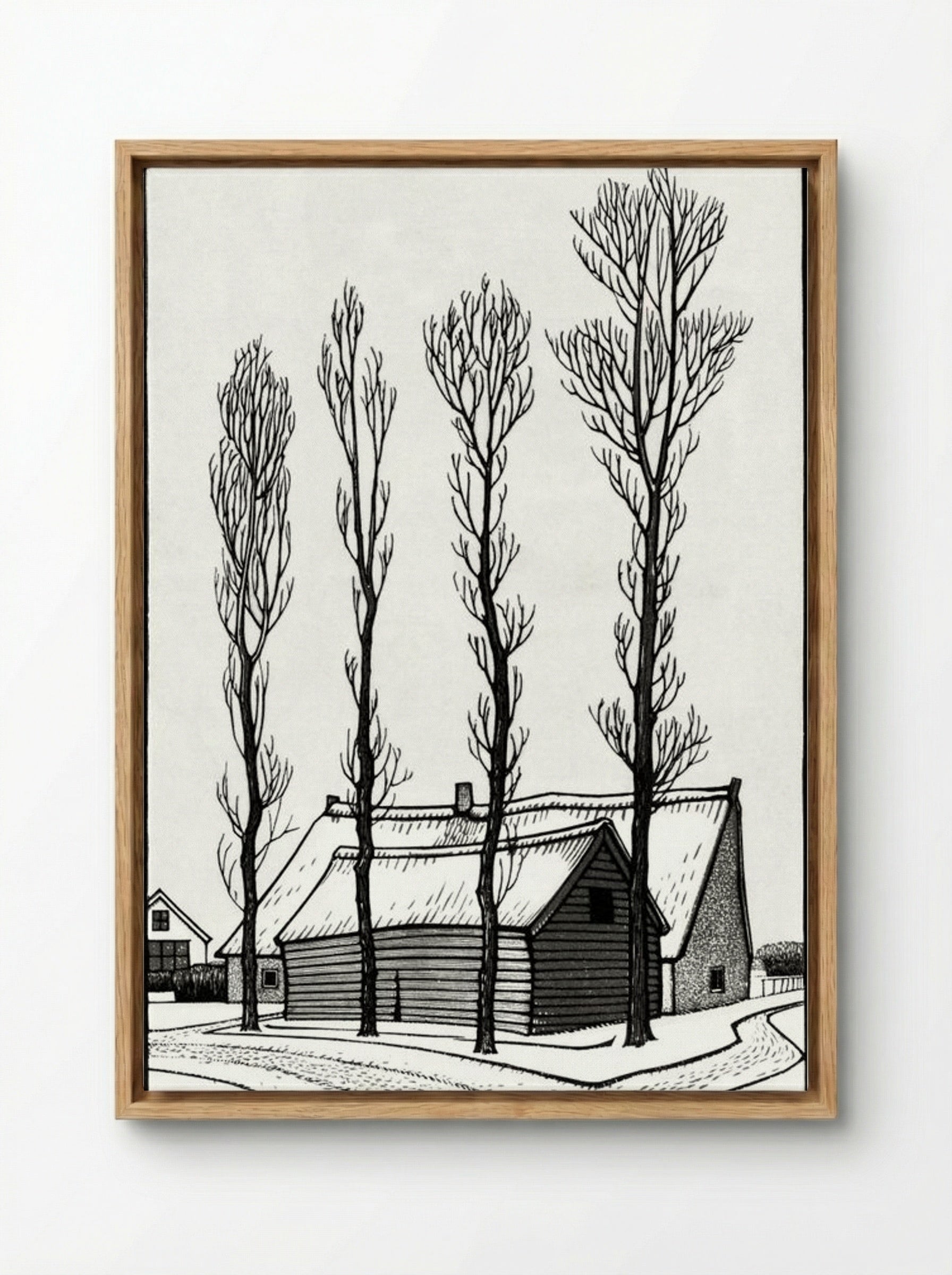Winter - Julie de Graag - Framed Canvas Wood