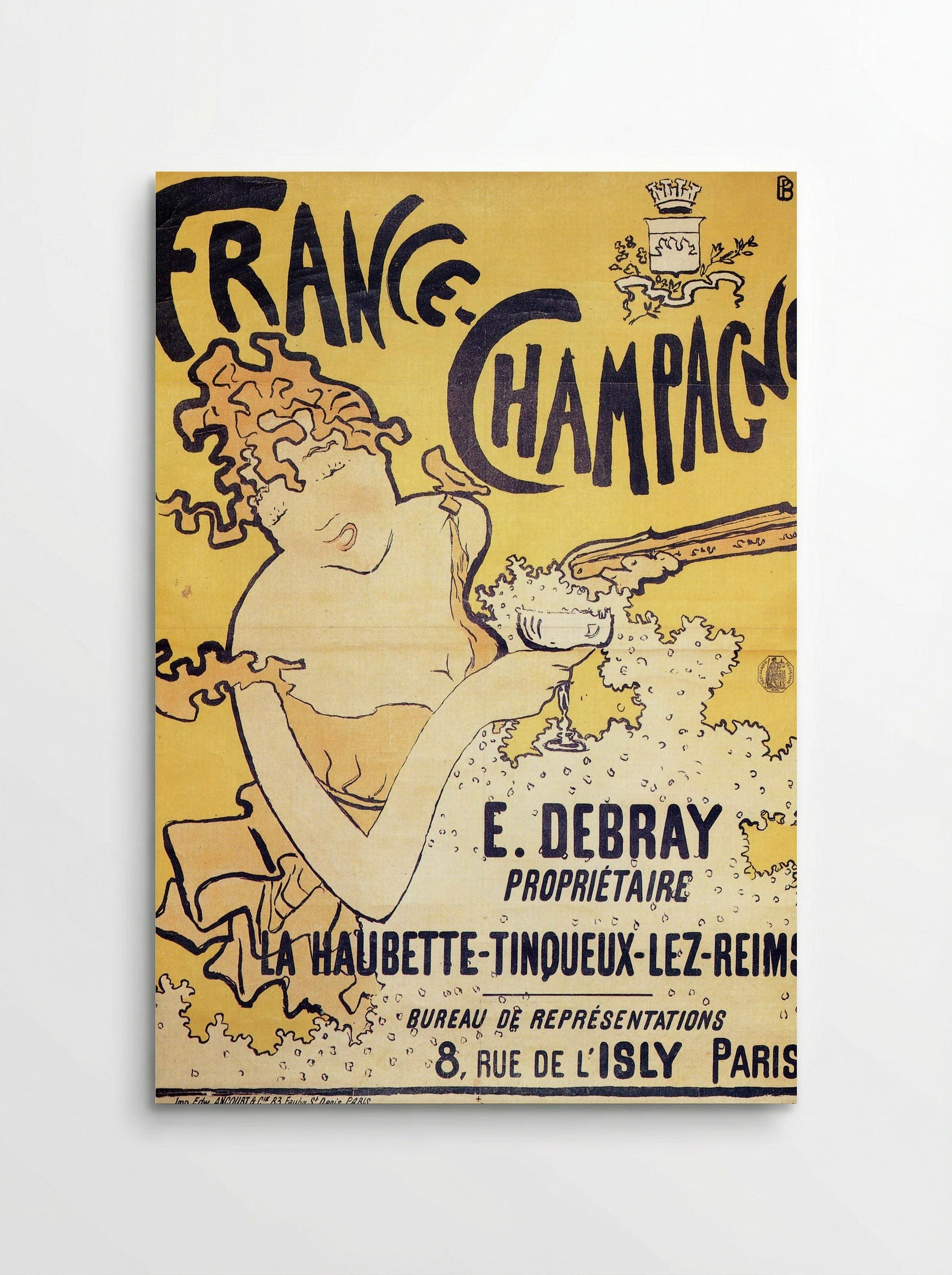 France Champagne (Advertising Poster) - Fine Art Print - Poster