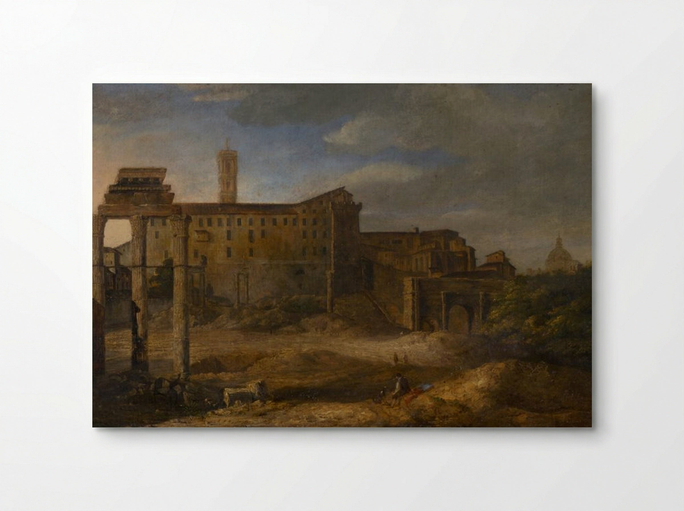 Roman Ruins with Figures - Giovanni Paolo Panini - Poster