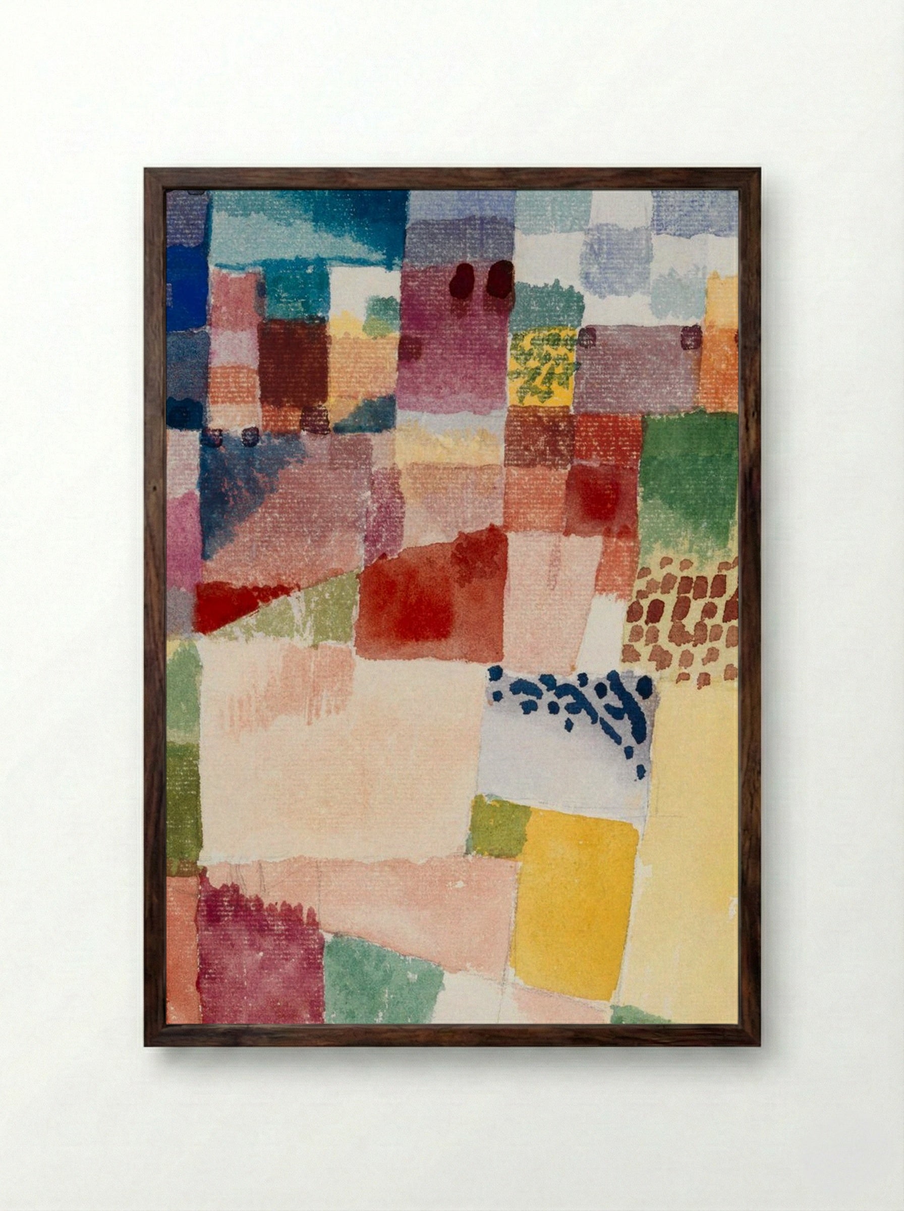 Motif from Hammamet - Paul Klee - Framed Print Dark Wood