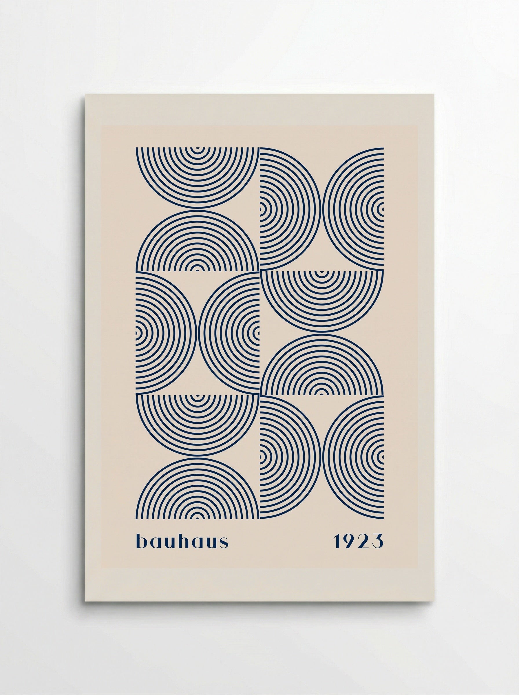 Bauhaus Navy Half-Circles 1923 - Poster