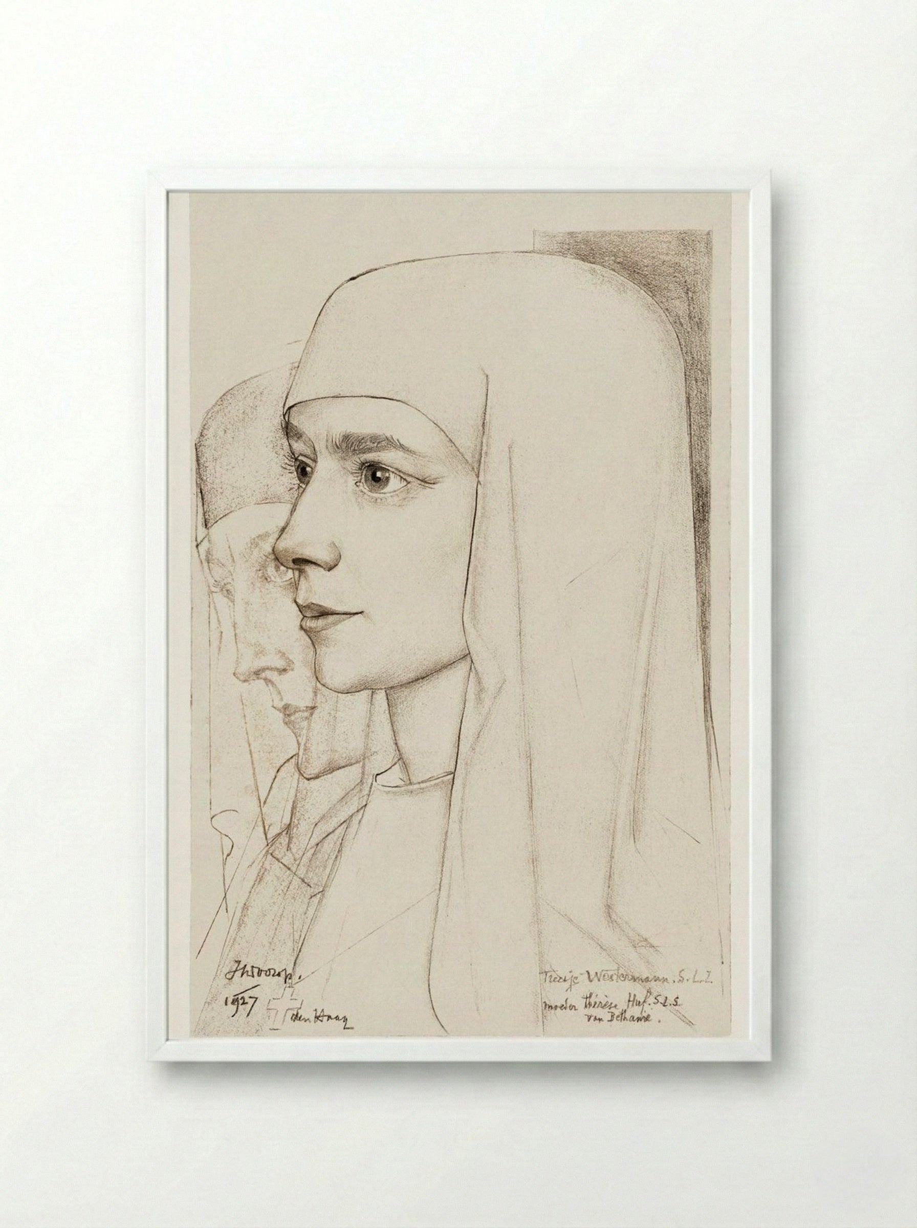 Portrait of Treesje Westermann - Jan Toorop - Framed Print White