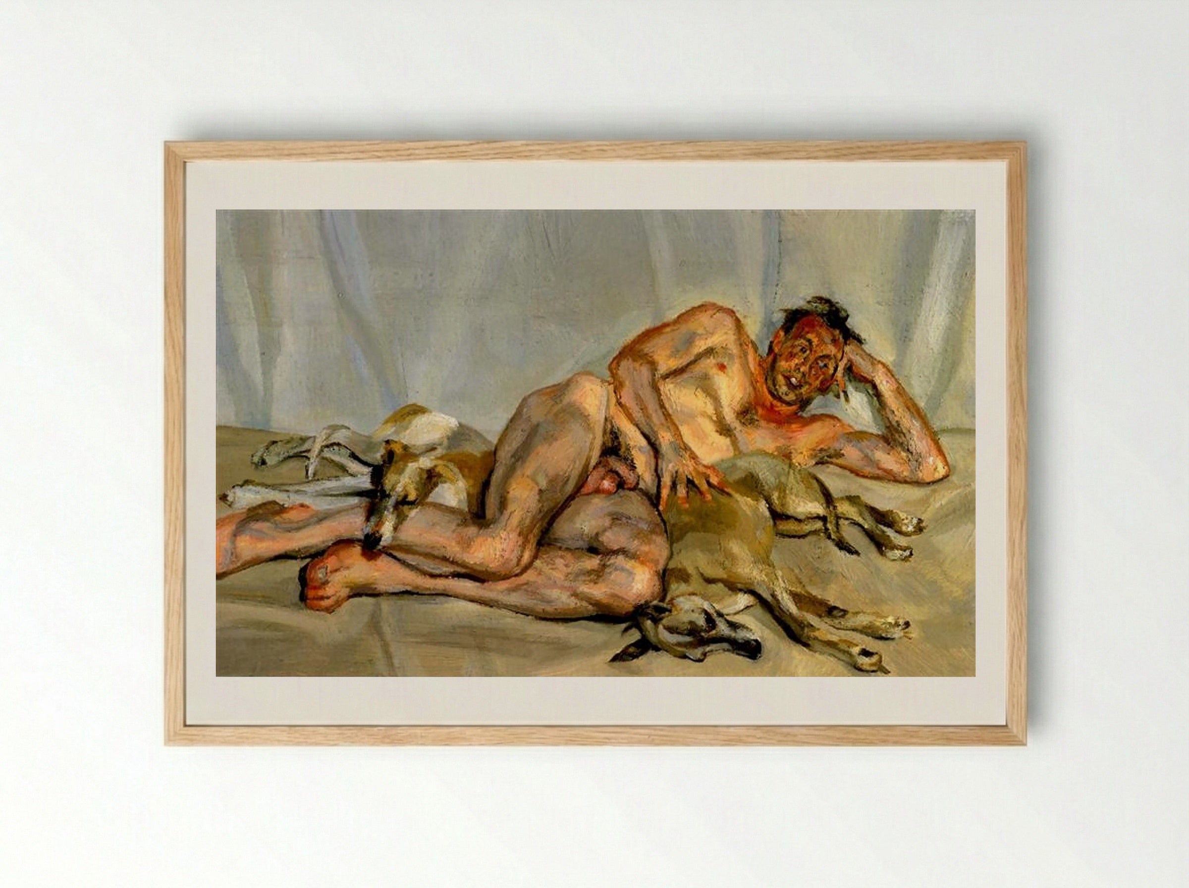 David, Pluto and Eli - Lucian Freud - Framed Print Wood