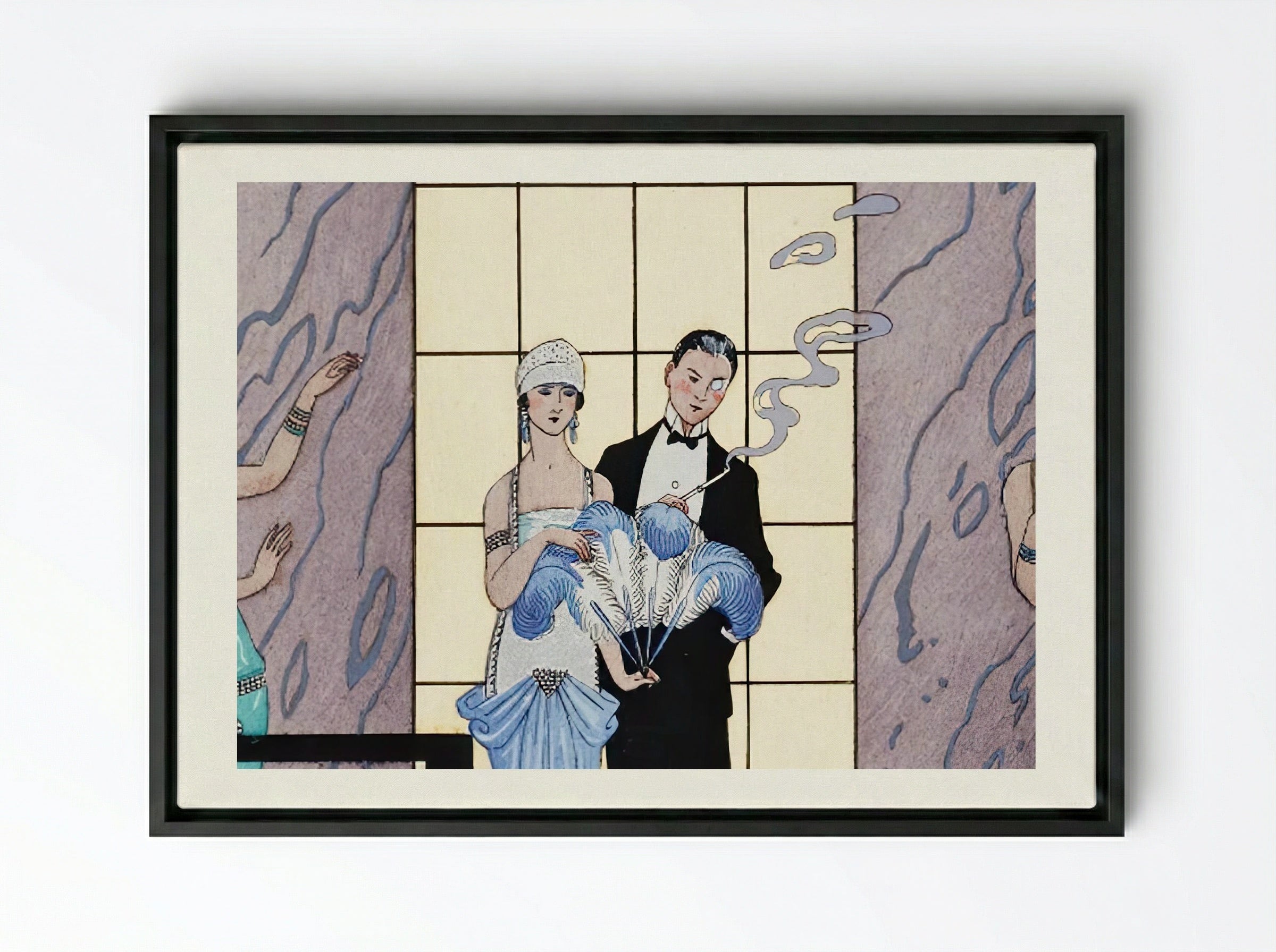 Au Revoir - George Barbier - Framed Canvas Black