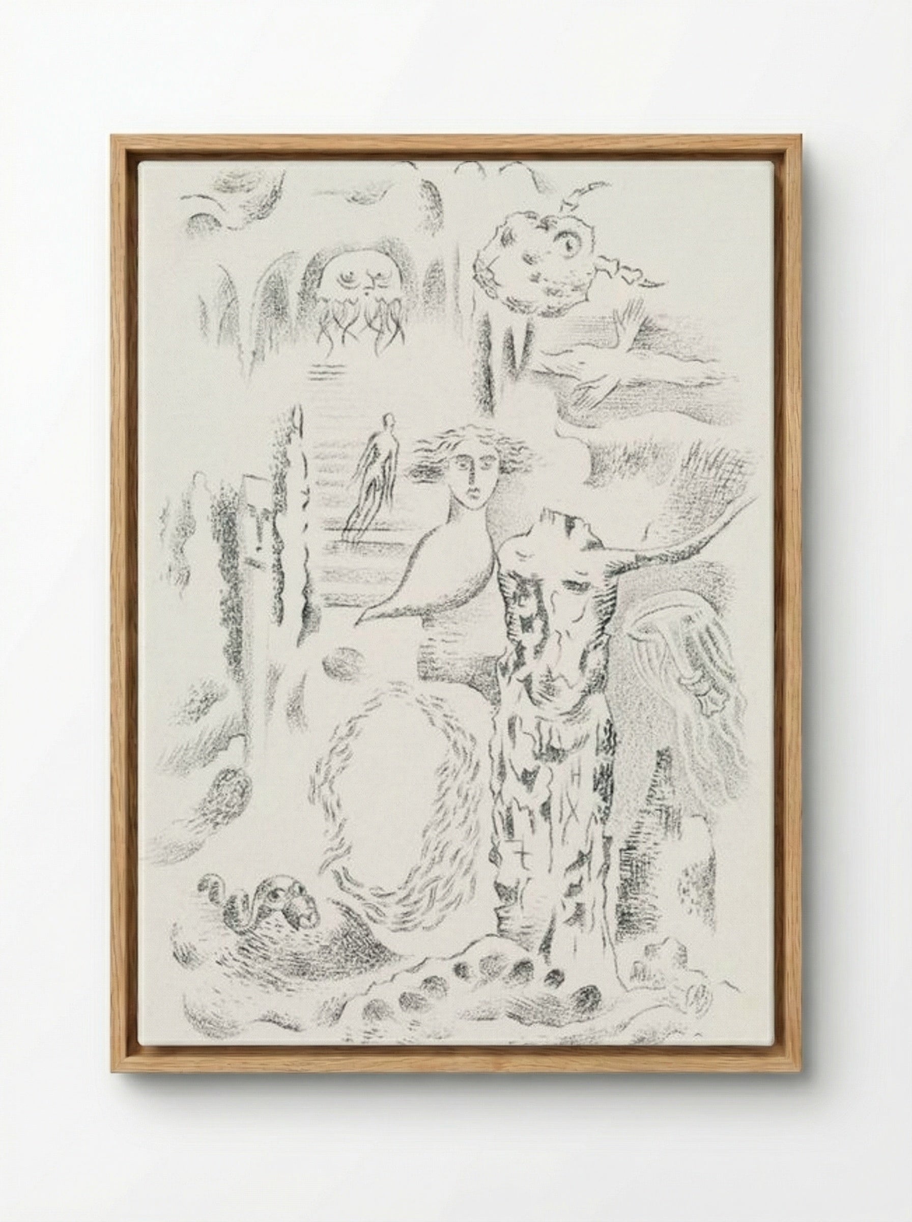 Design for Urne Buriall – Ghosts - Paul Nash - Framed Canvas Wood