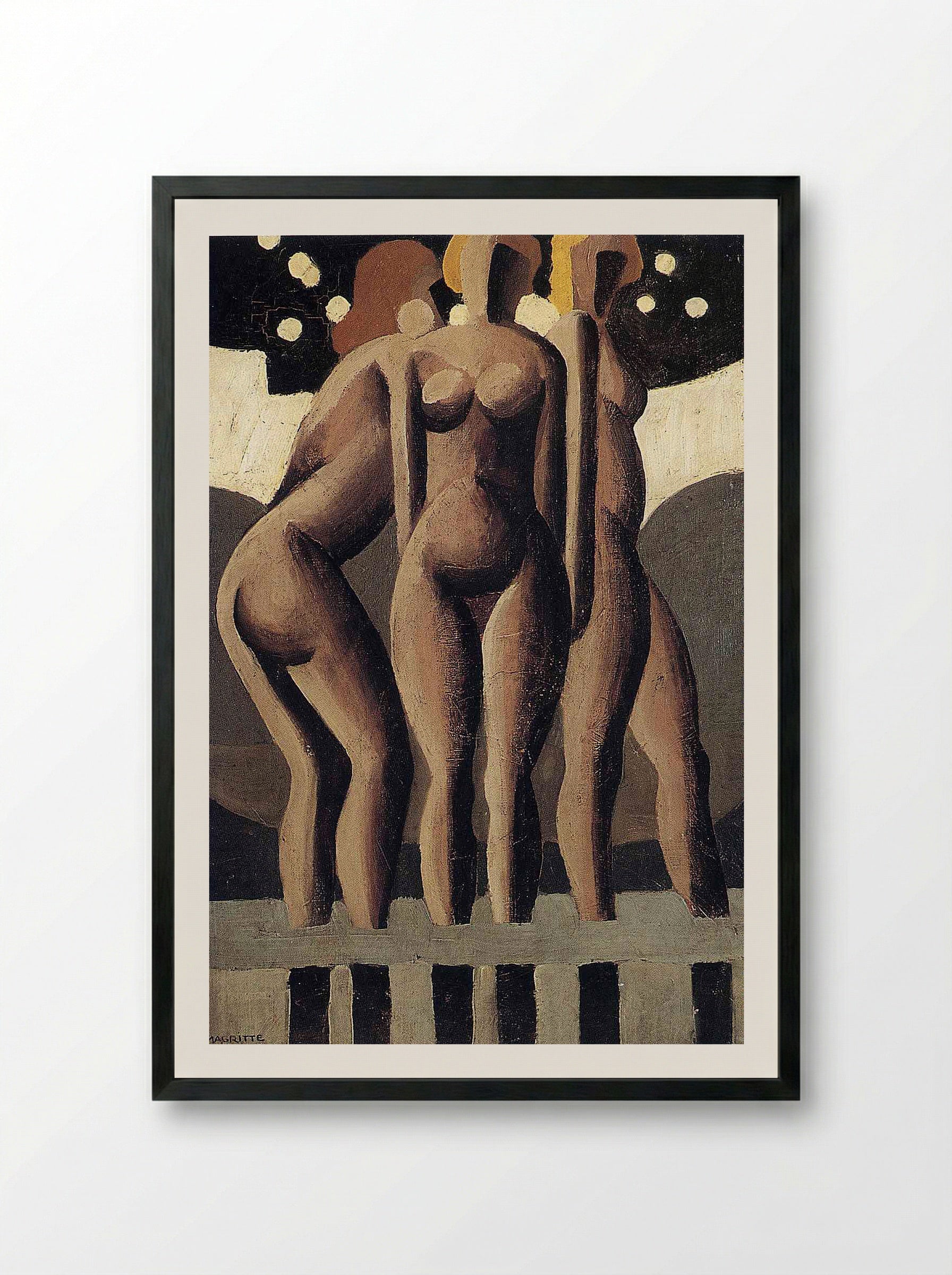 Bathers - René Magritte - Framed Print Black