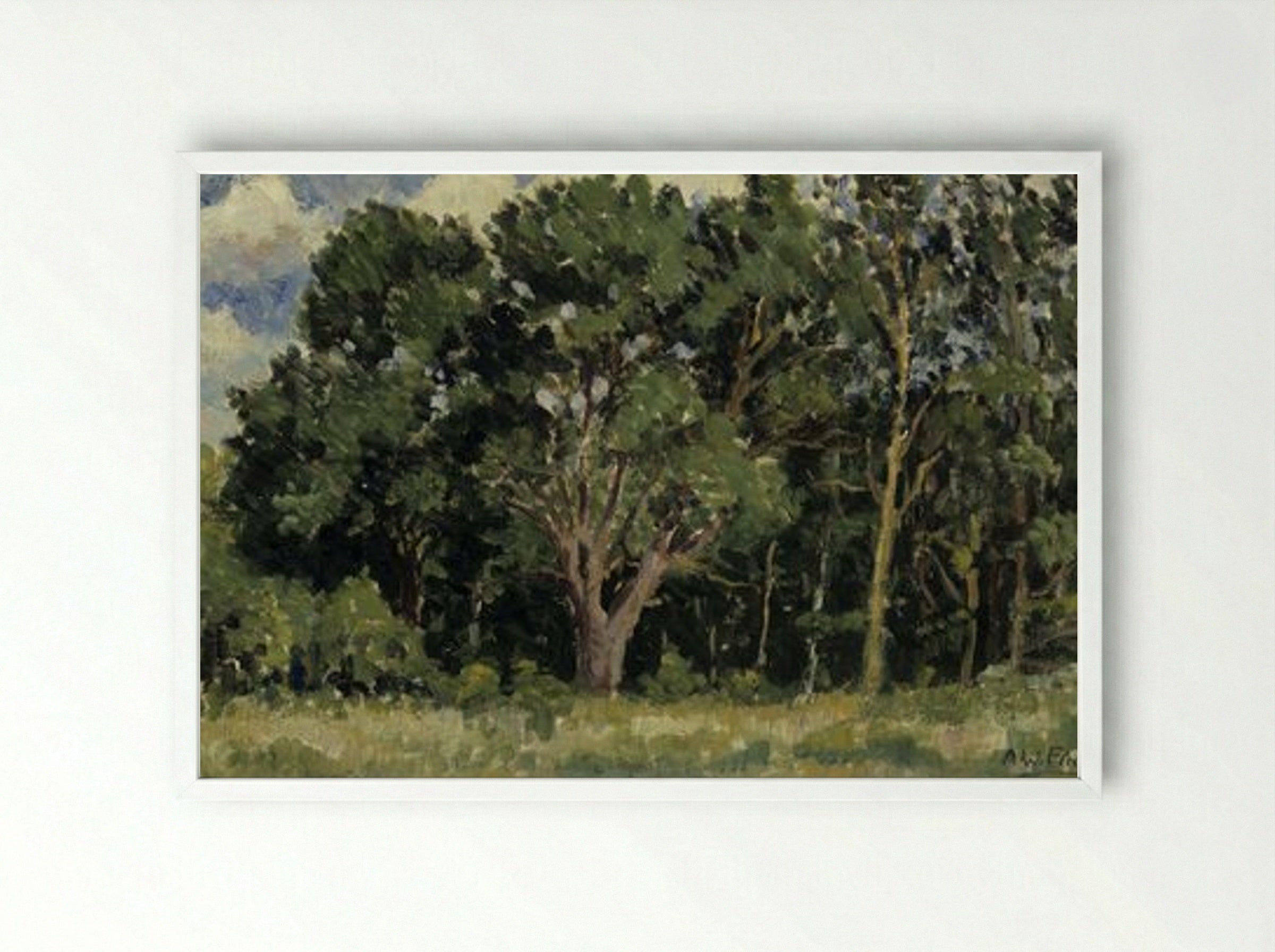 The Wood - Alfred William Finch - Framed Print White