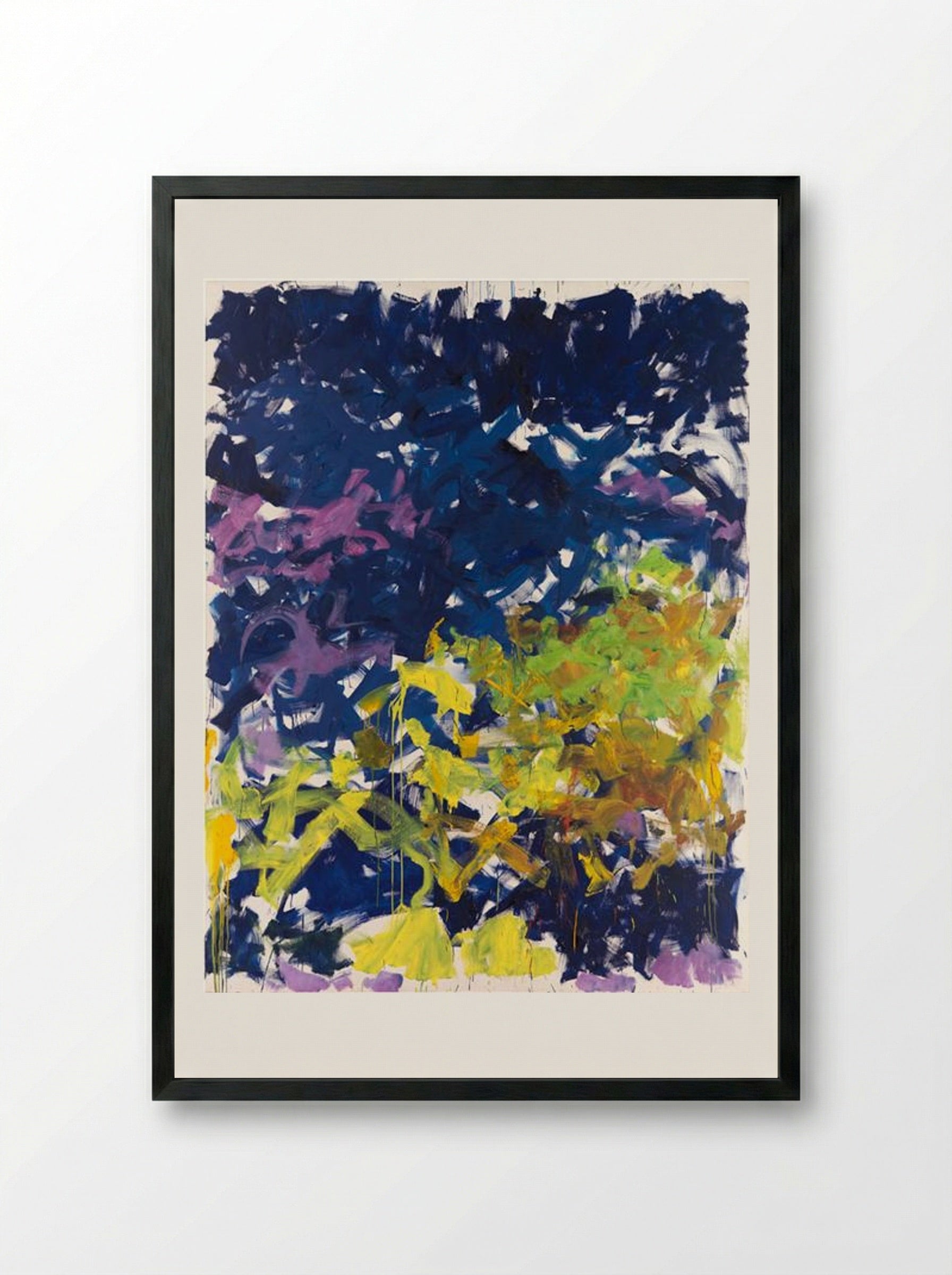 La Grande Vallée XVI, Pour Iva - Joan Mitchell - Framed Print Black