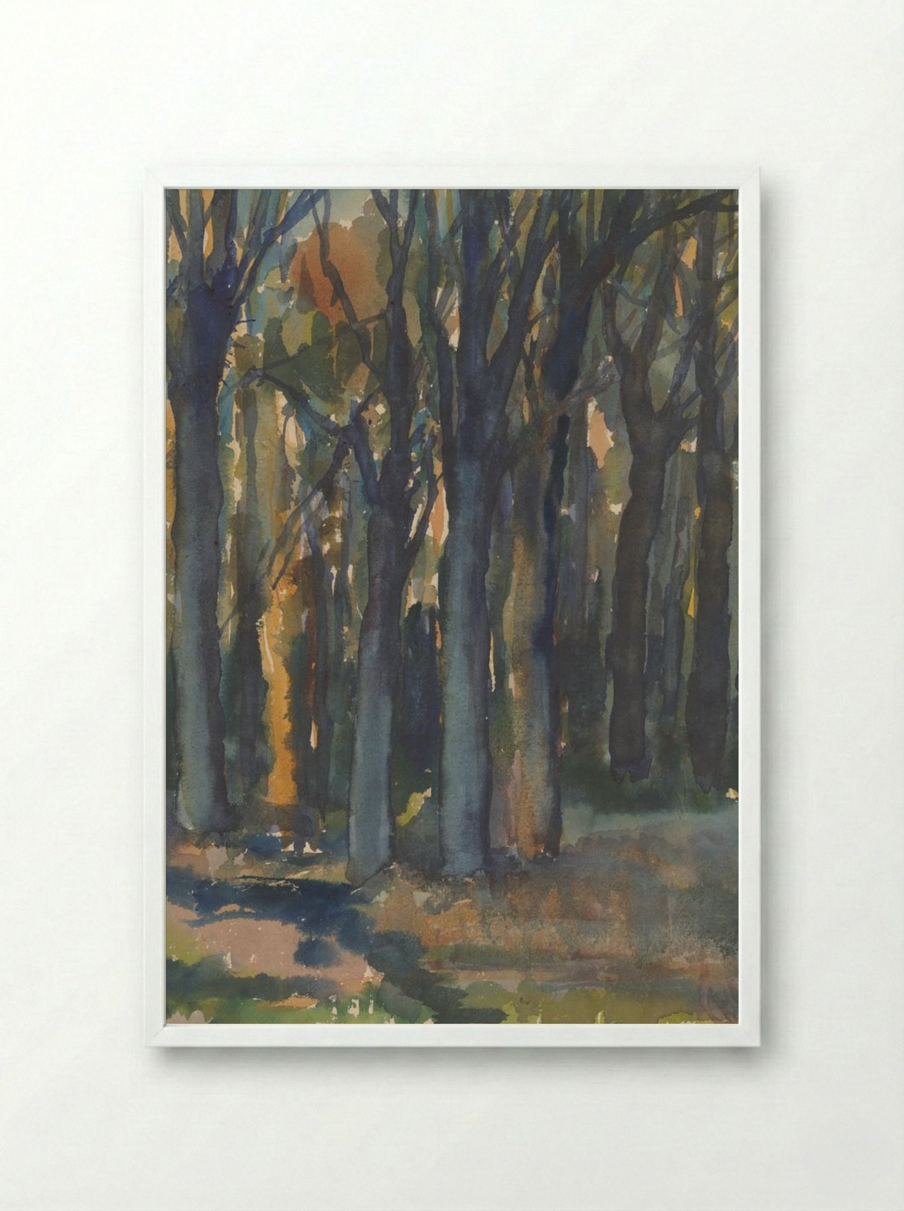 Forest - Zolo Palugyay - Framed Print White