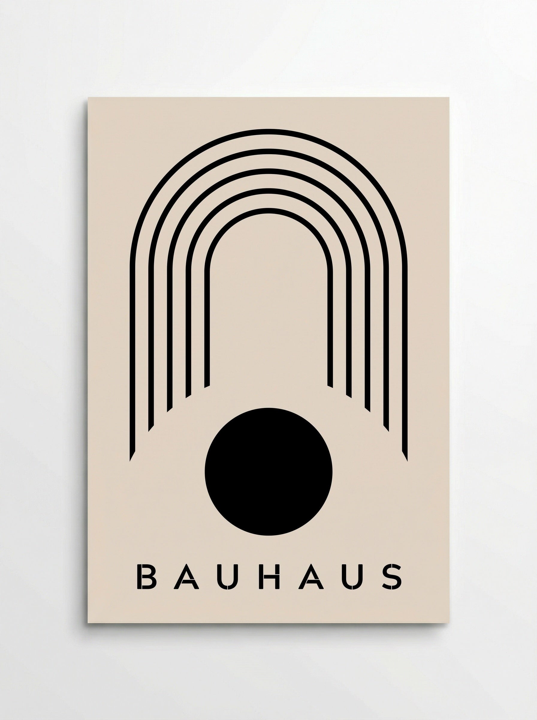 Bauhaus Geometric Eclipse - Poster