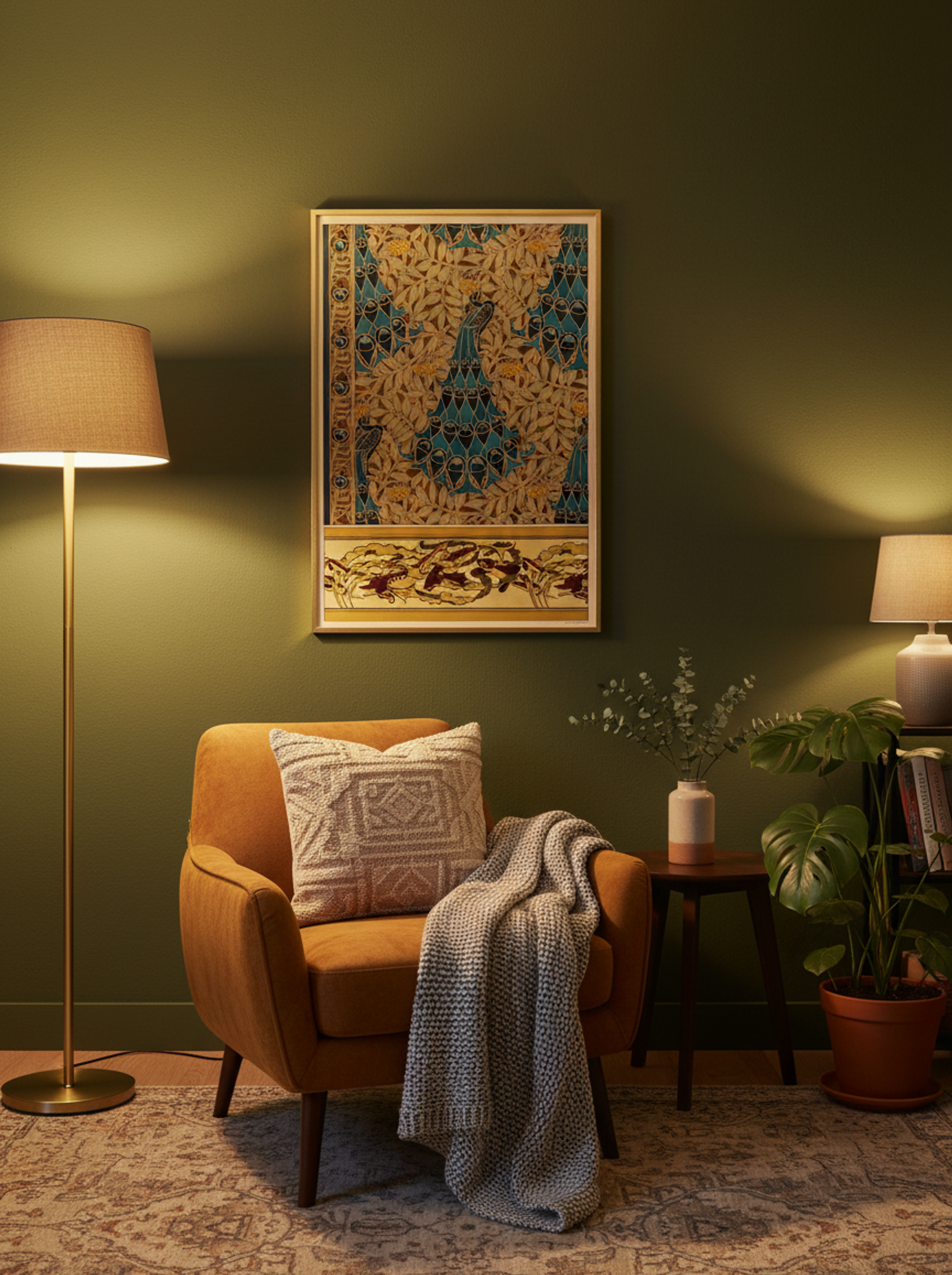 Paons dans les Sorbiers, Poissons et Algues - Maurice Pillard Verneuil - Lifestyle