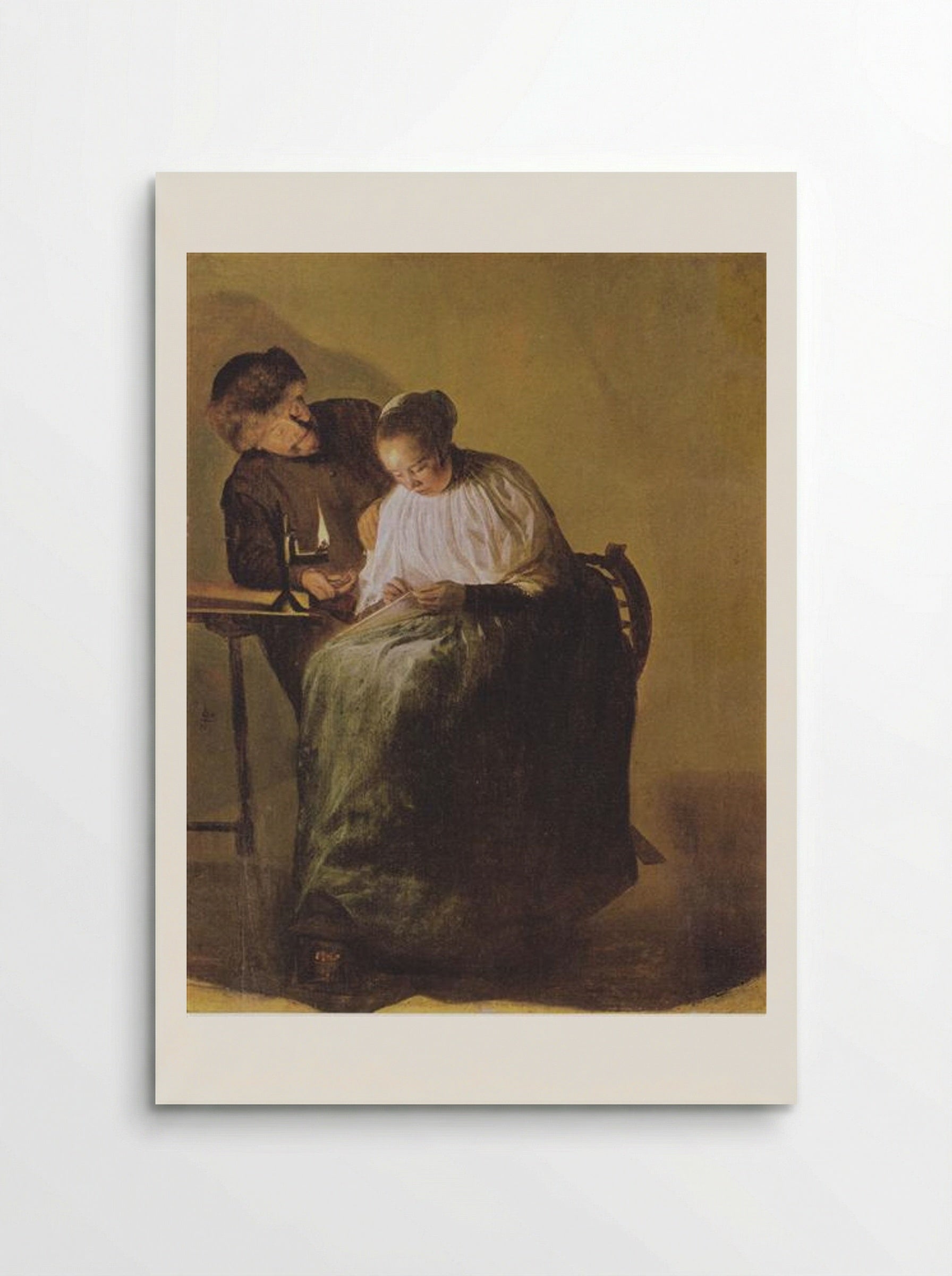 A Man Offering Money to a Young Woman - Judith Leyster - Poster