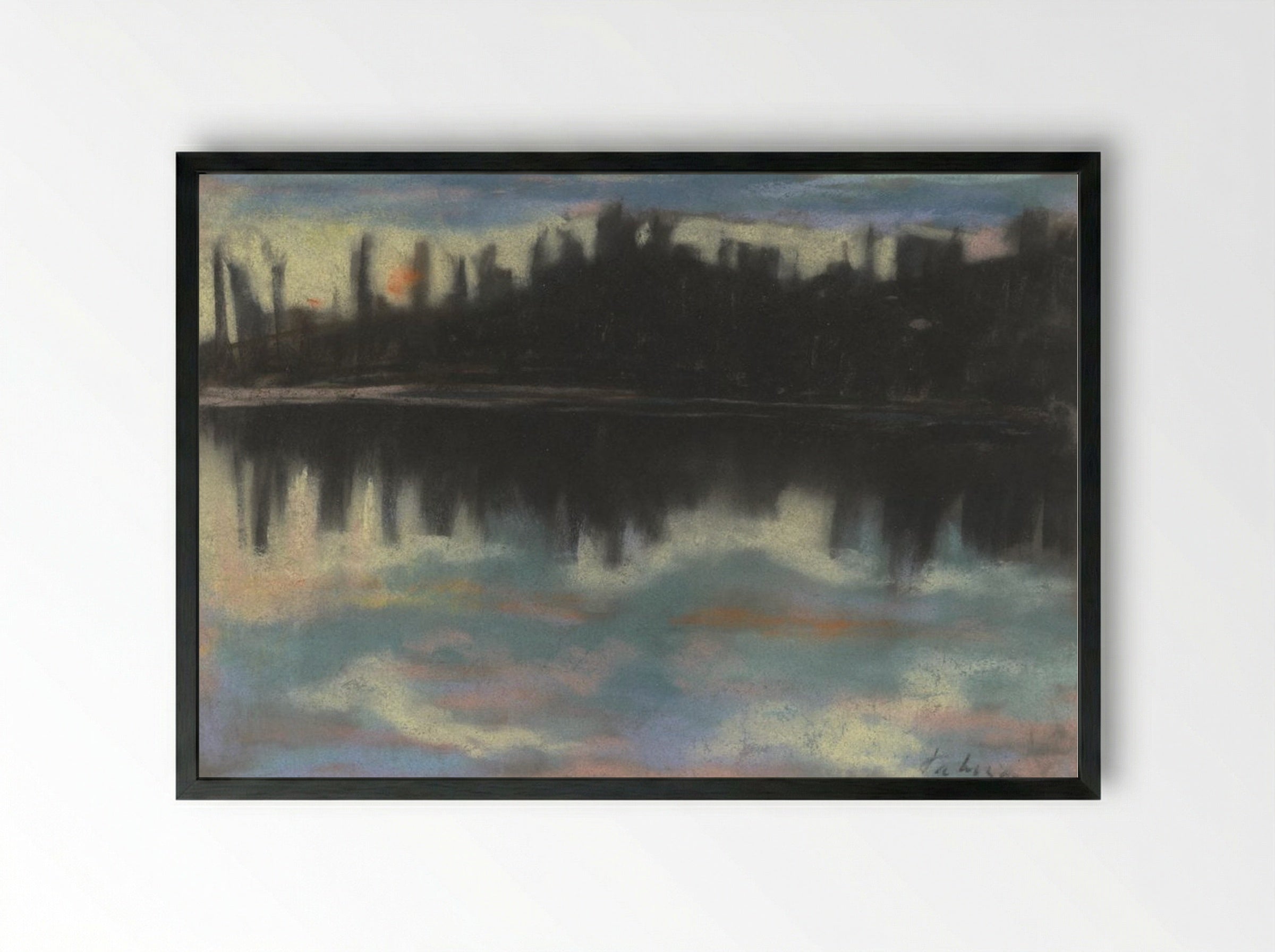 Dark Riverbank - Zolo Palugyay - Framed Print Black
