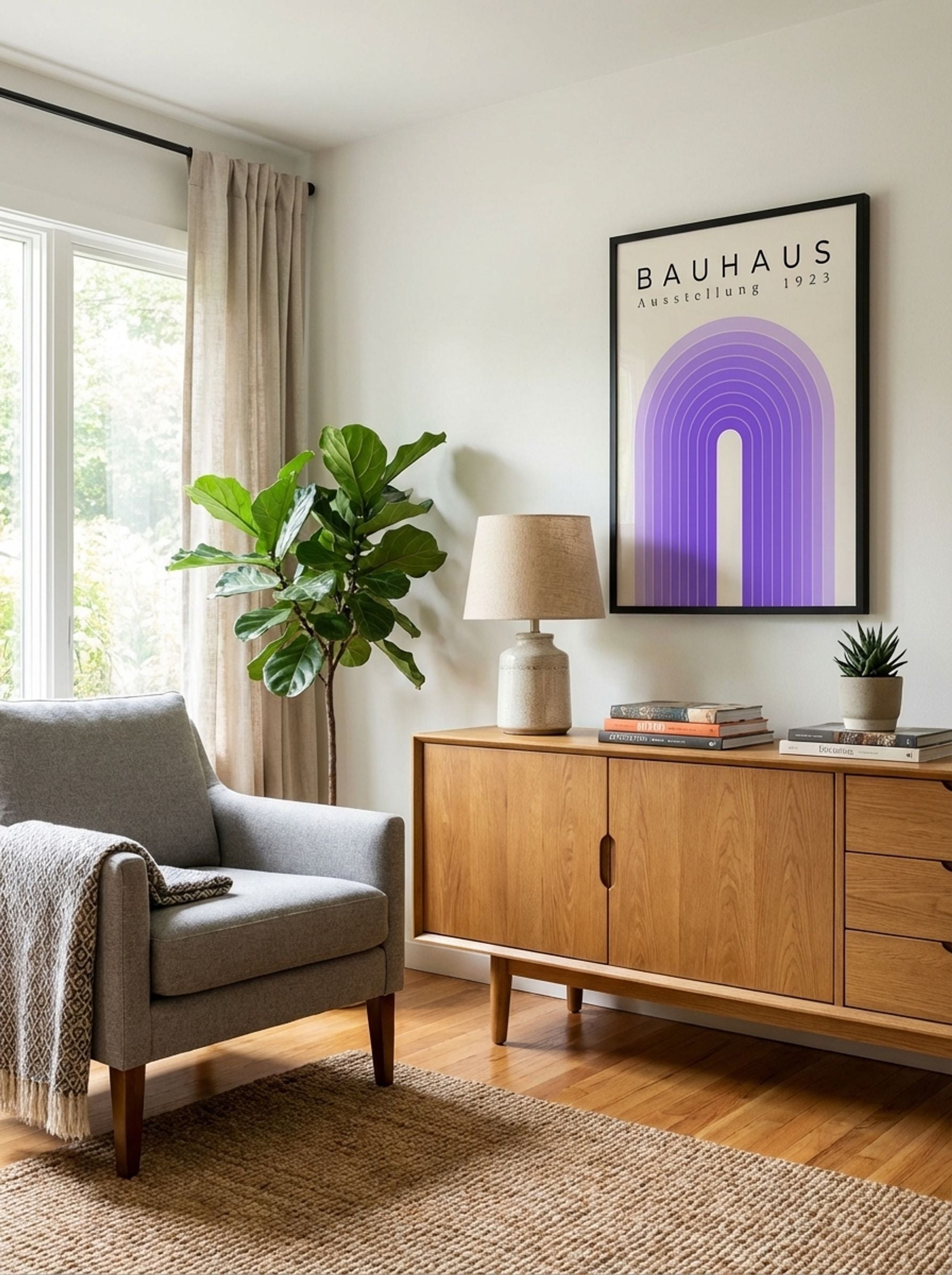 Bauhaus Violet Arch – 1923 Exhibition Poster - Lifestyle