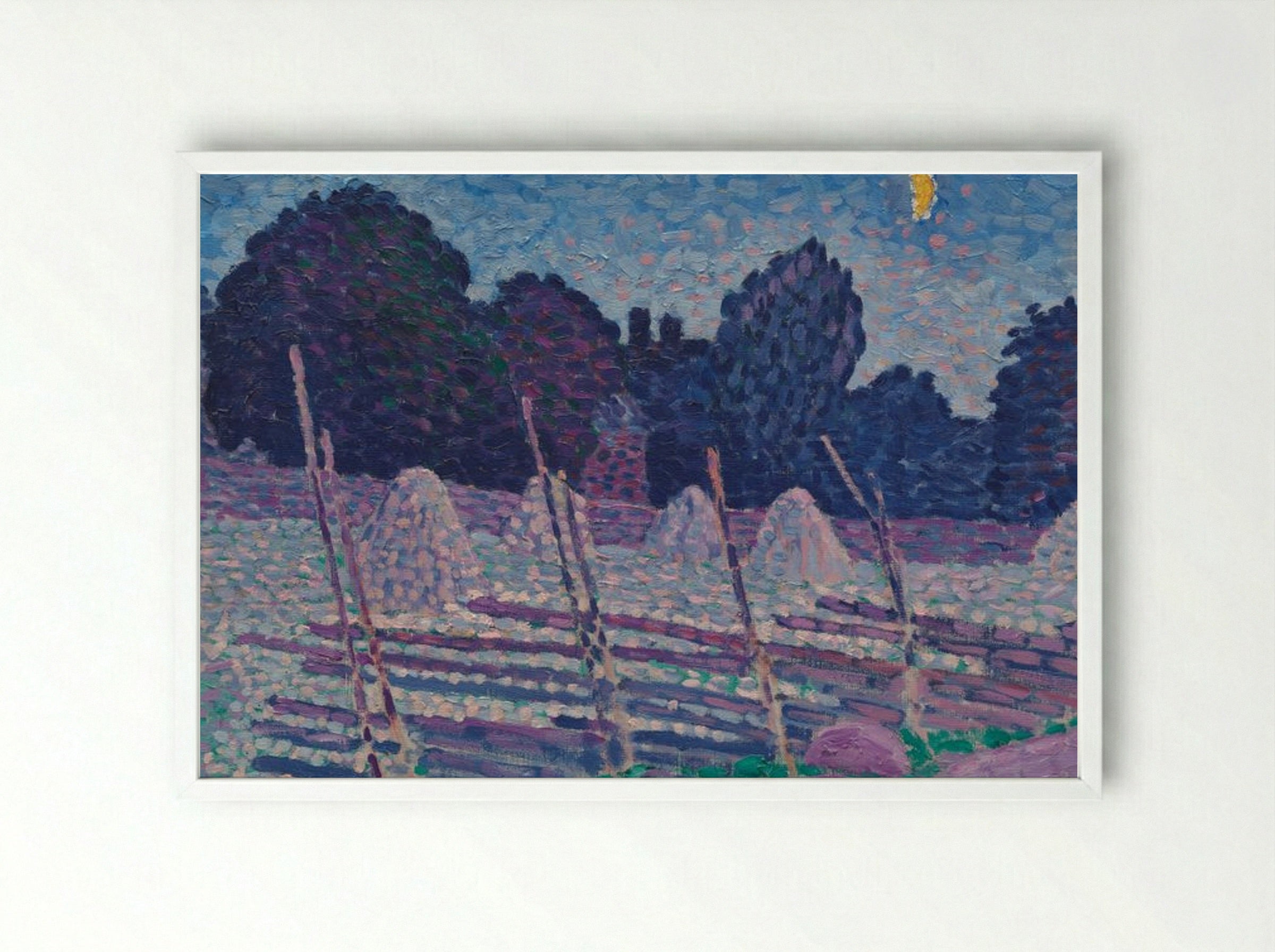 An August Night - Alfred William Finch - Framed Print White