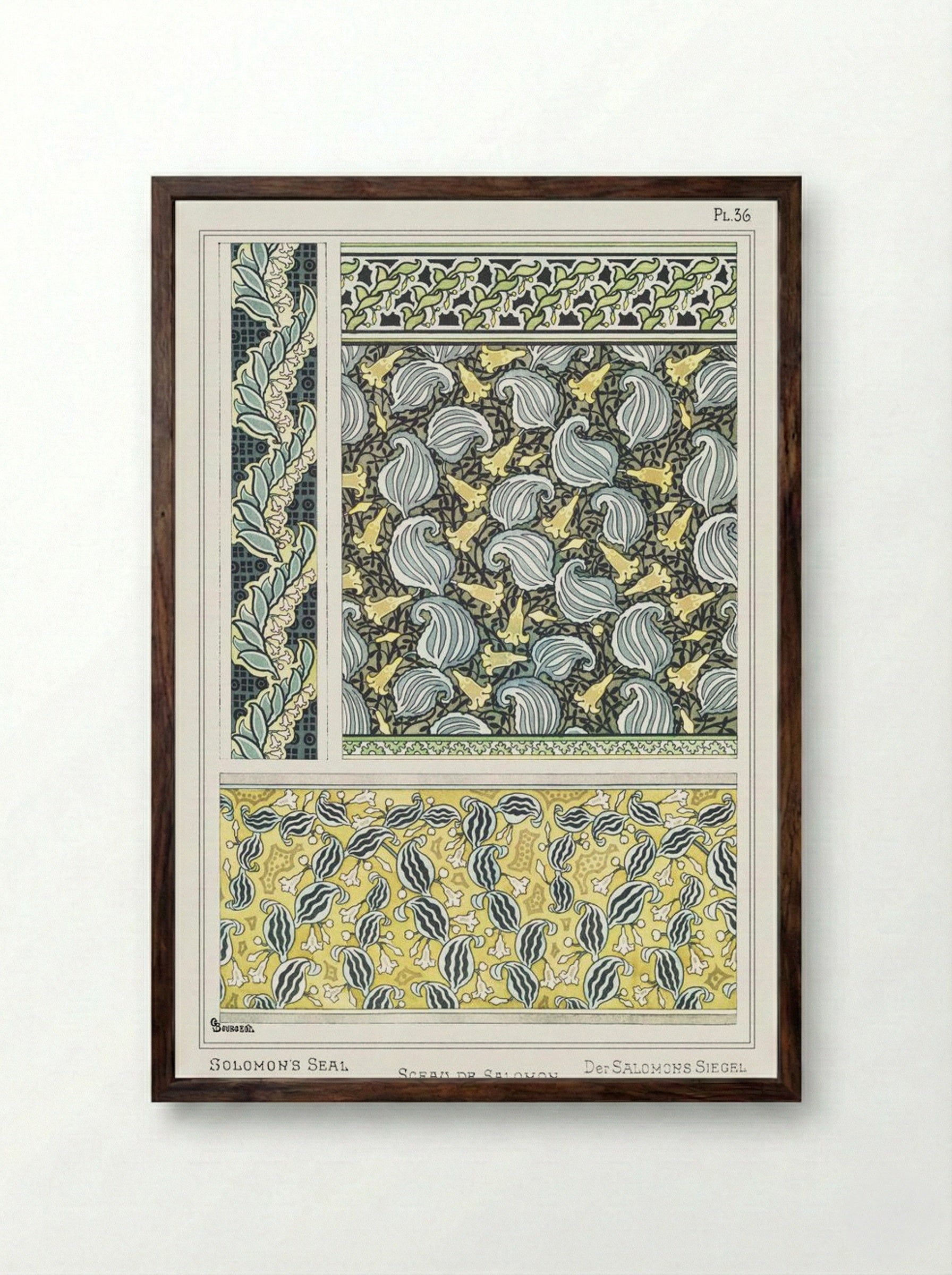 Sceau de Salomon (Solomon's Seal) - Maurice Pillard Verneuil - Framed Print Dark Wood