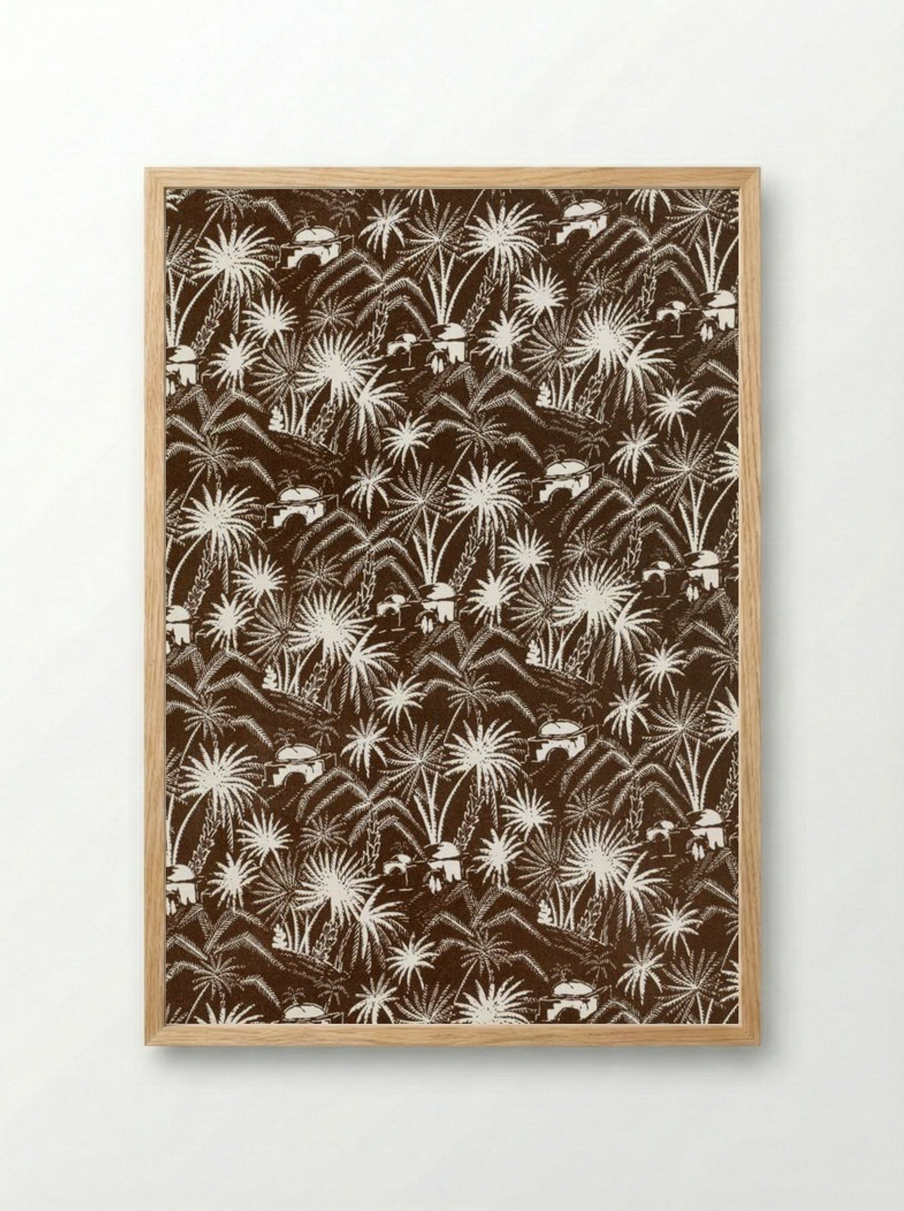 White Palm Trees - Charles Goy - Framed Print Wood