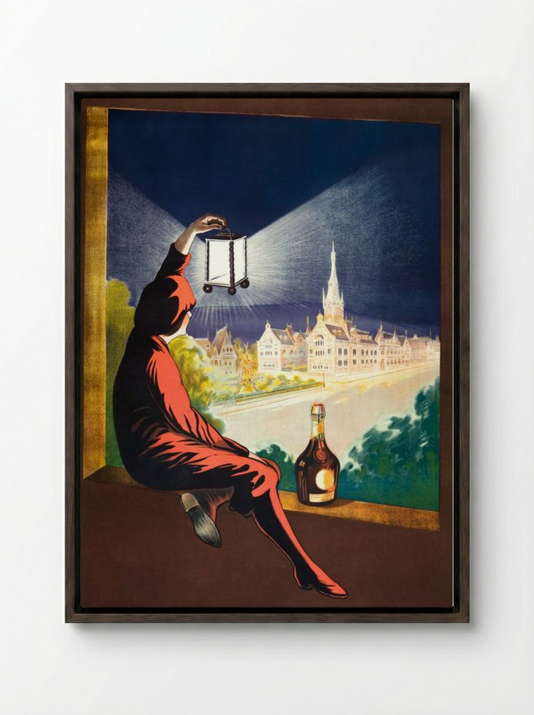 Benedictine - Leonetto Cappiello - Framed Canvas Dark Wood