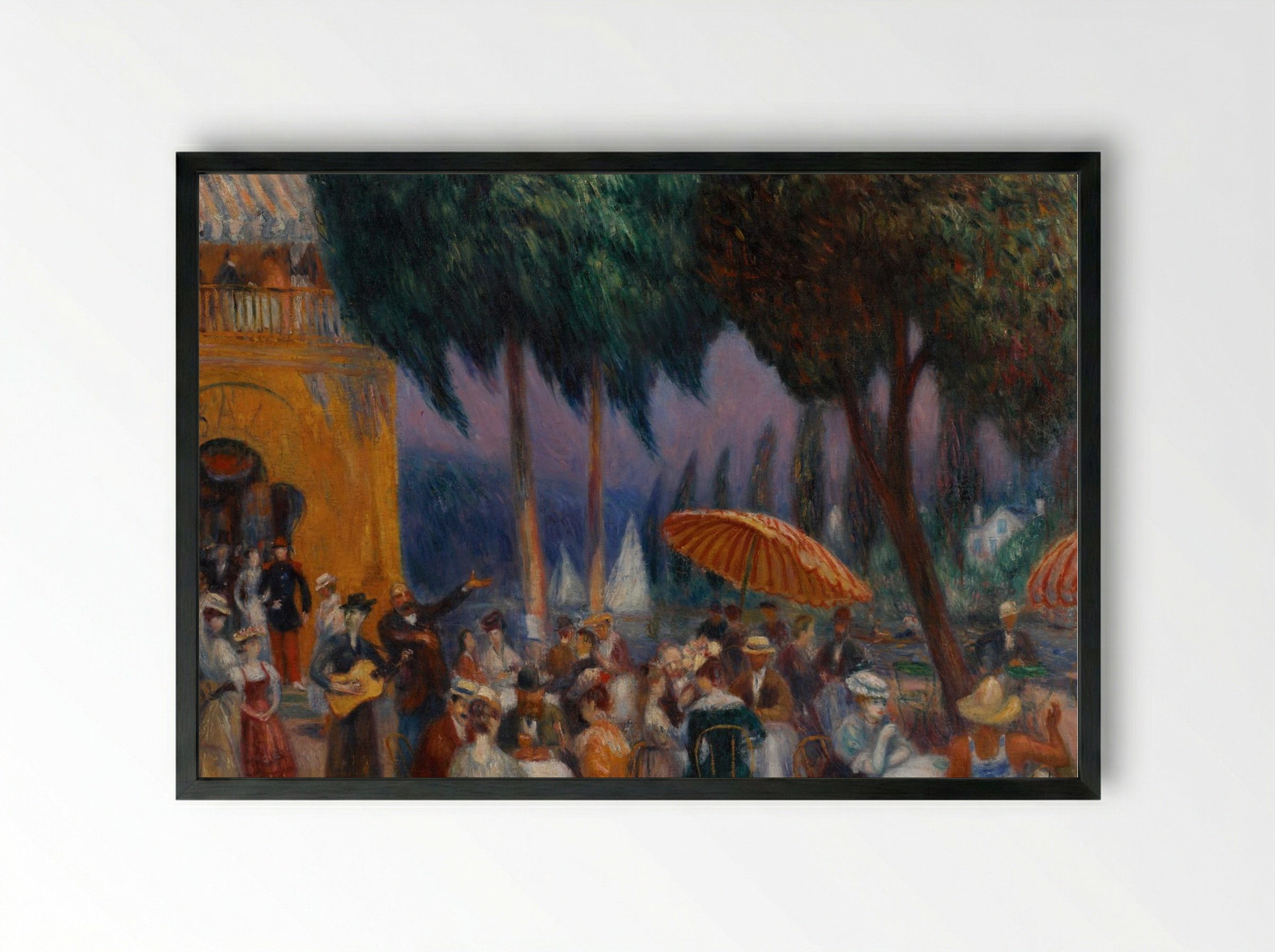 Sunday on the Marne - William James Glackens - Framed Print Black