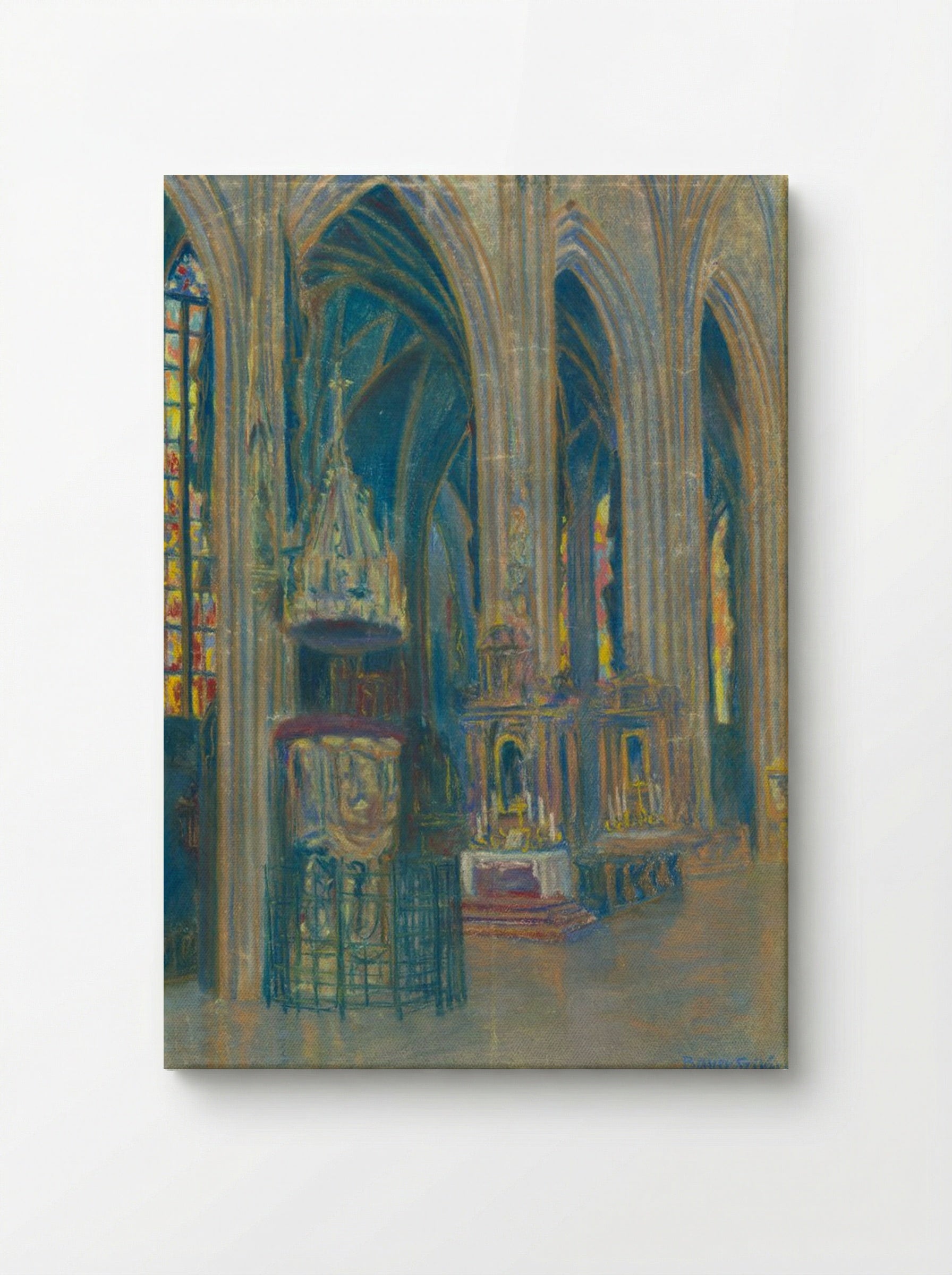 The Interior of the Košice Cathedral - Konstantin Bauer - Canvas