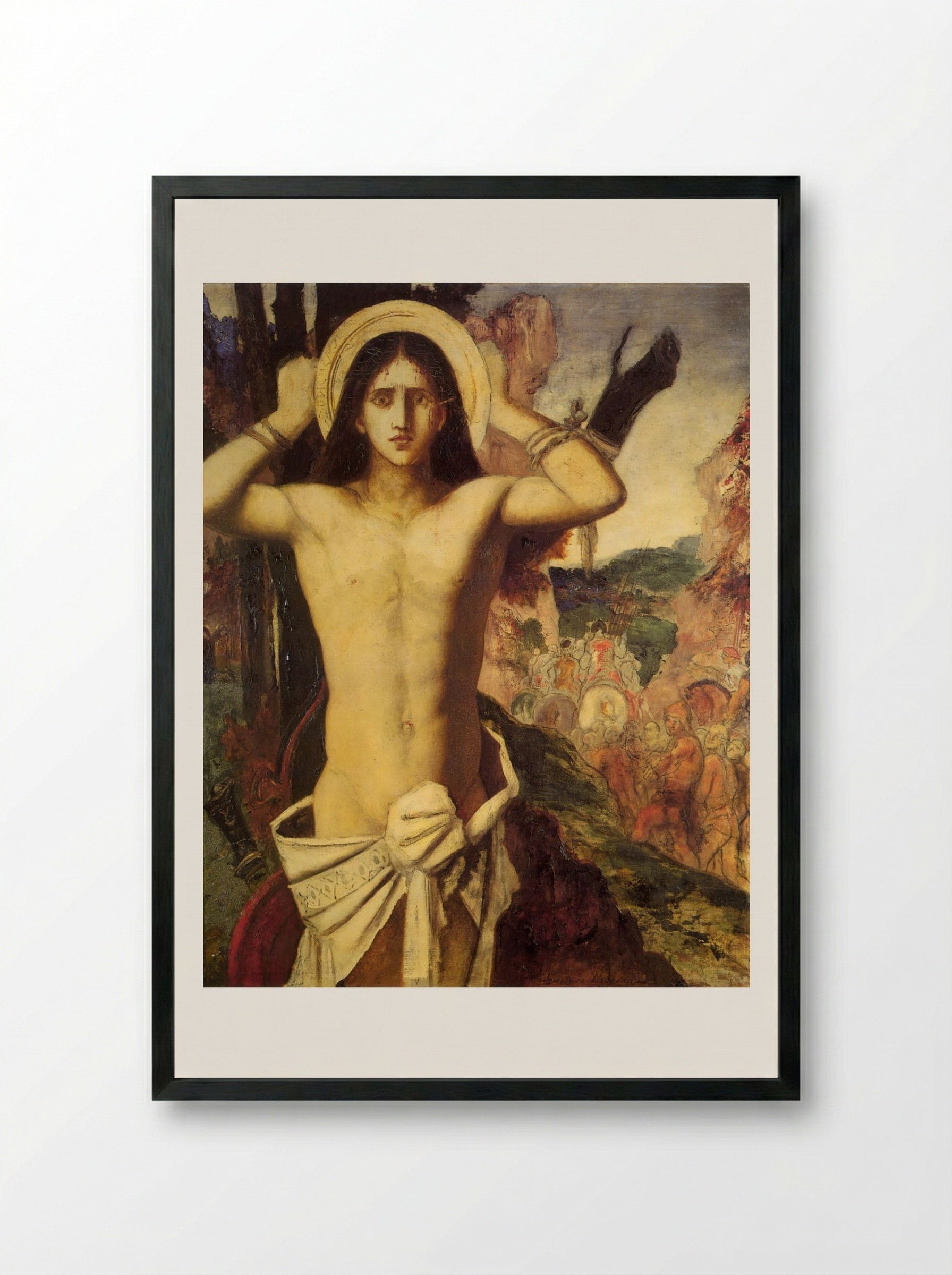Saint Sebastian - Gustave Moreau - Framed Print Black