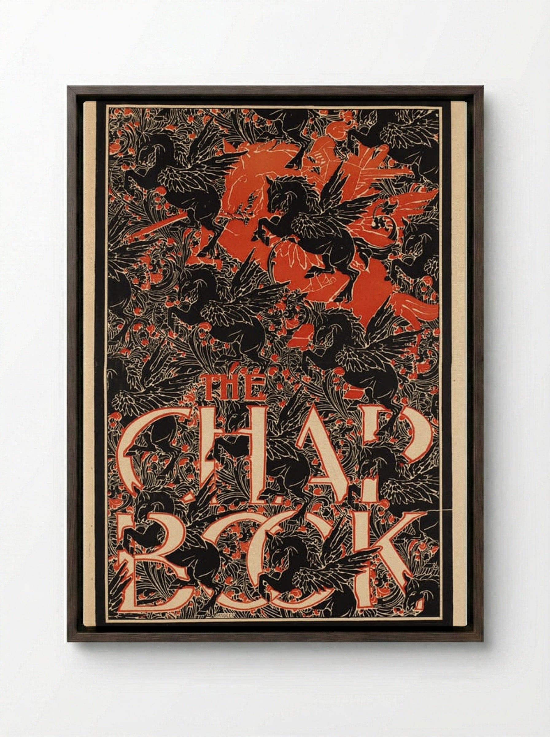 The Chap-Book - Will H. Bradley - Framed Canvas Dark Wood