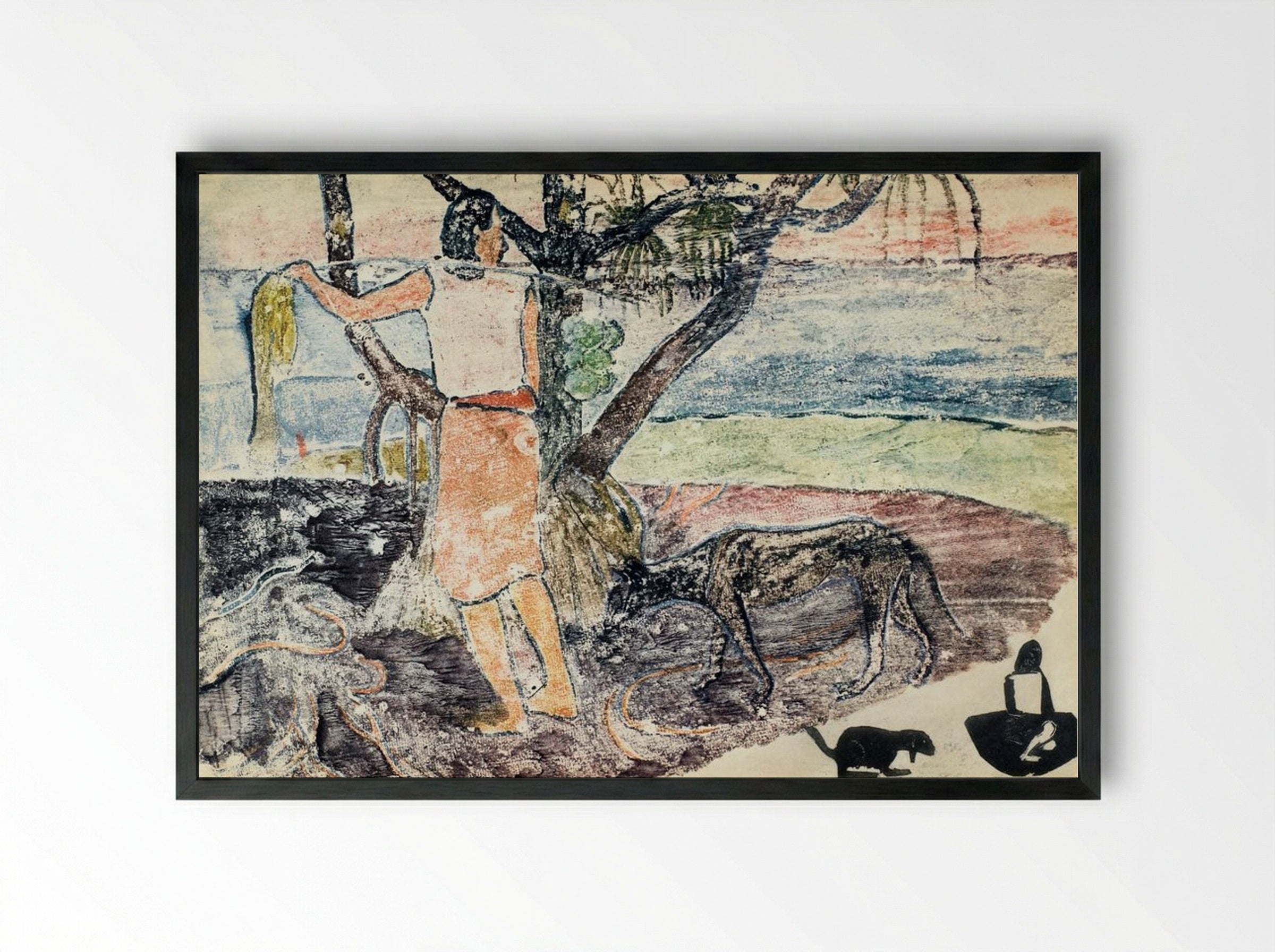Noa Noa (Voyage de Tahiti) - Paul Gauguin - Framed Print Black