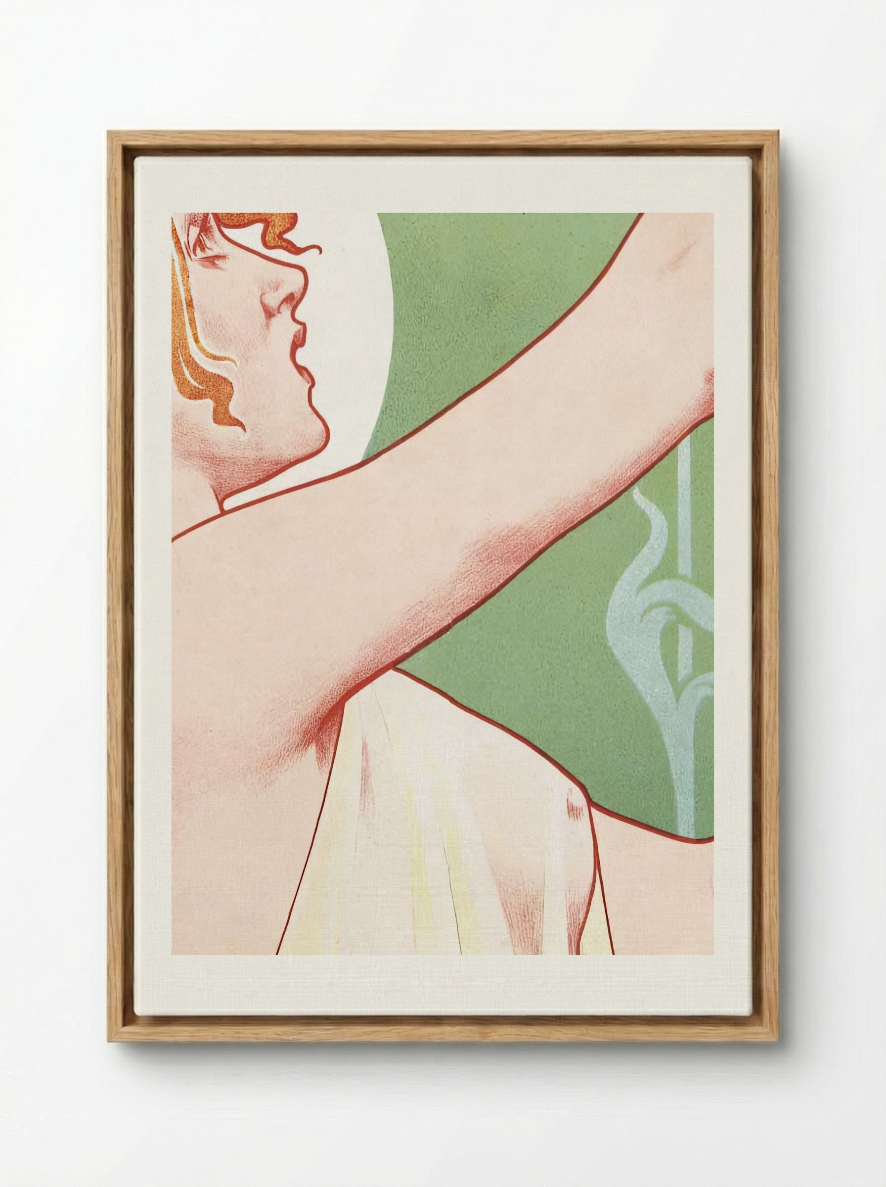 Absinthe Robette - Privat Livemont - Framed Canvas Wood