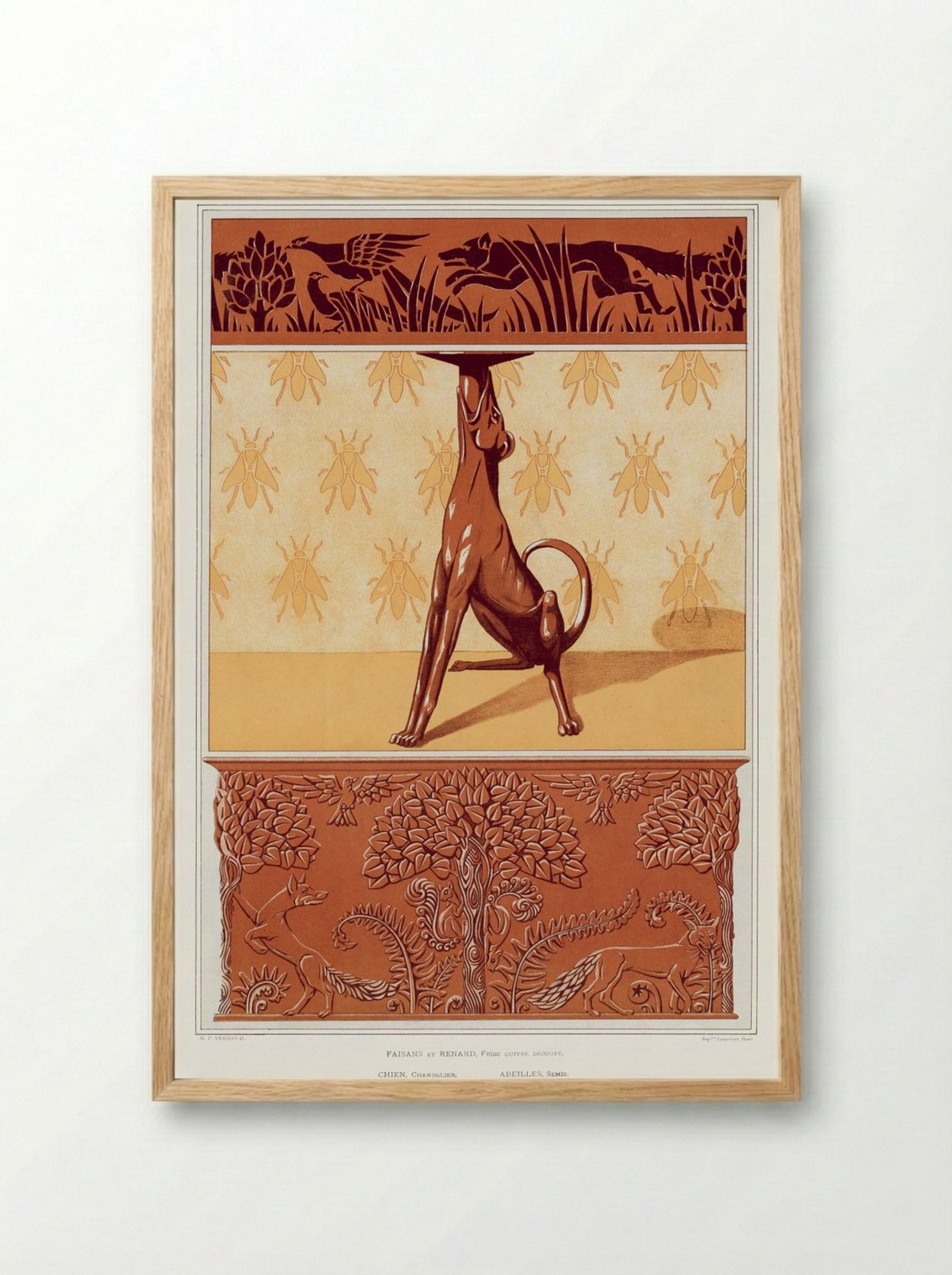 L'Animal dans la Décoration, Plate 26 - Fine Art Print - Framed Print Wood