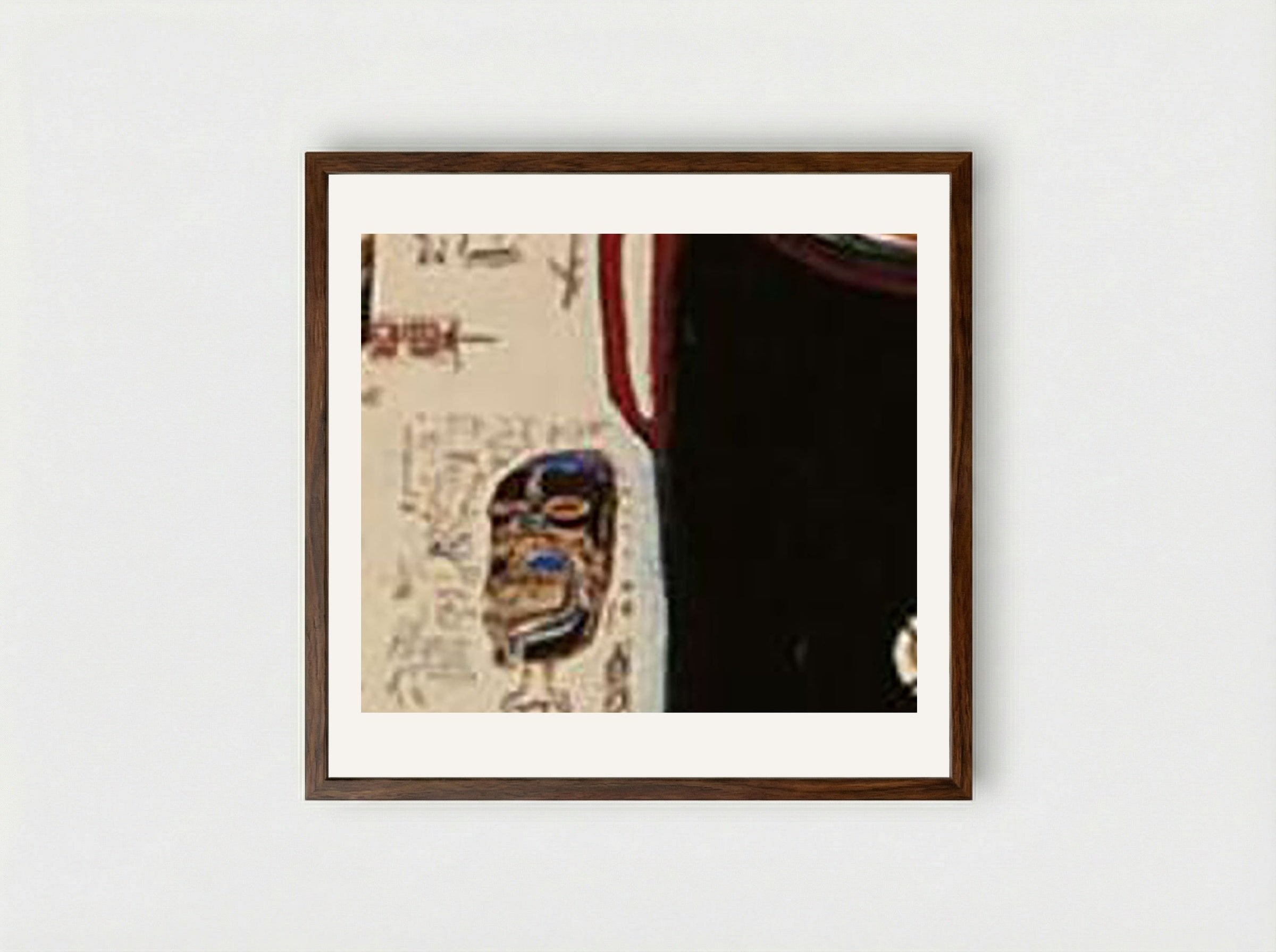 Glenn - Jean-Michel Basquiat - Framed Print Dark Wood