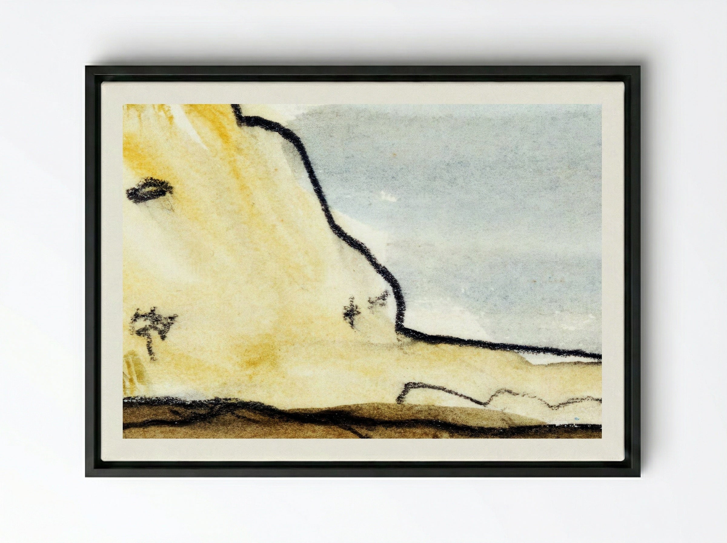 Target Rock - Arthur Dove - Framed Canvas Black