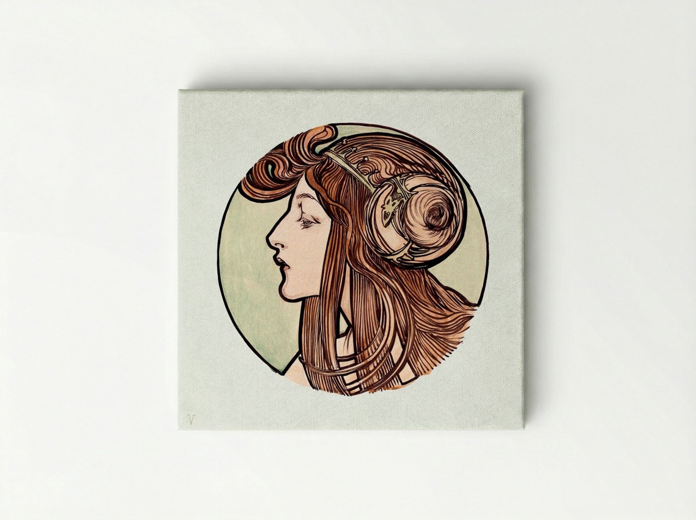 Stained Glass Window Design for Fouquet Boutique - Alphonse Mucha - Canvas