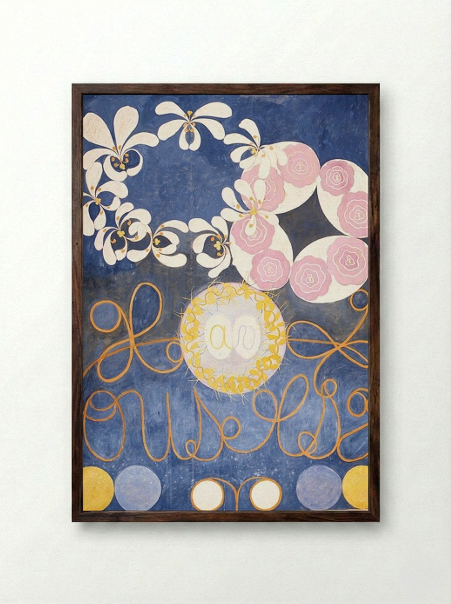 The Ten Largest, No. 7, Adulthood - Hilma af Klint - Framed Print Dark Wood