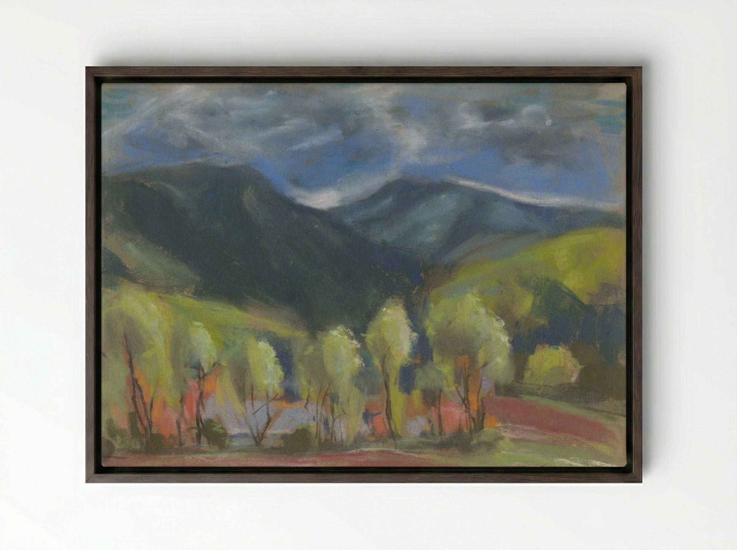 Spring Landscape - Zolo Palugyay - Framed Canvas Dark Wood